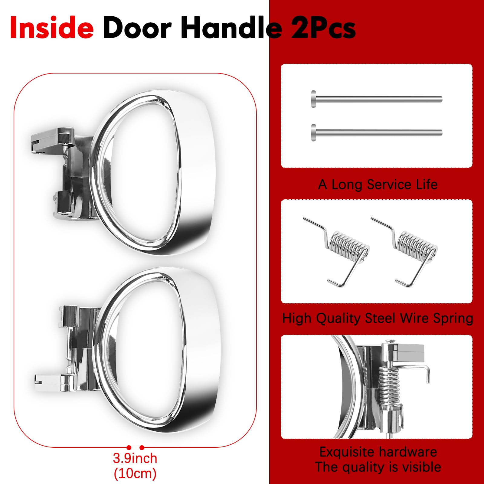 Faersi 2Pcs Interior Door Handle Front Or Rear Driver Side & Passenger Side Replacements For 2006 2007 2008 2009 2010 2011 Chevy