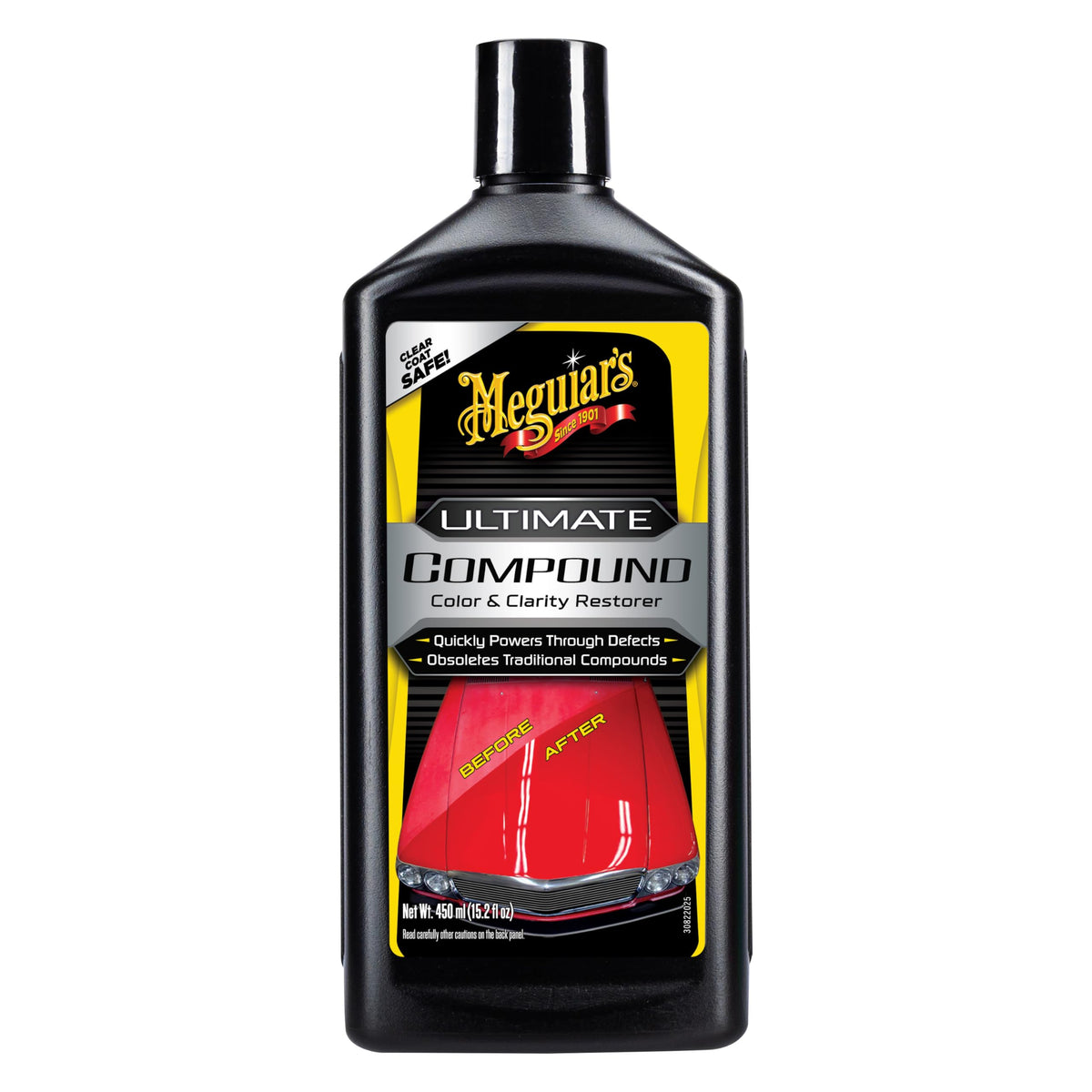 Meguiar's Ultimate Compound - Pro-Grade Car Scratch Remover, Paint Correction Compound that Removes Defects While Adding Gloss a