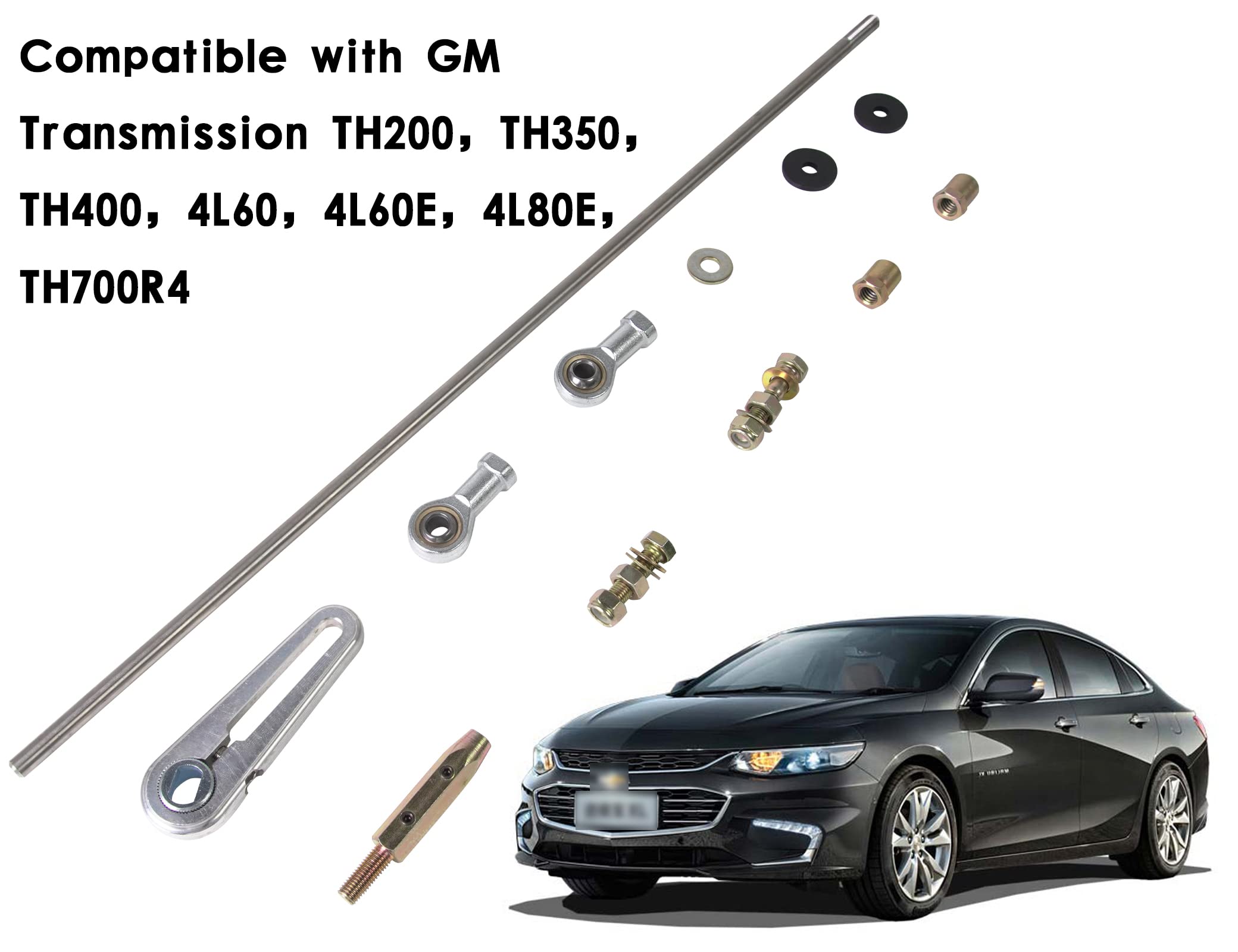 MIKODA Billet Aluminum Shift Transmission Column Linkage Kit Compatible with GM TH200, TH350, TH400, 4L60, 4L60E, 4L80E, TH700R4