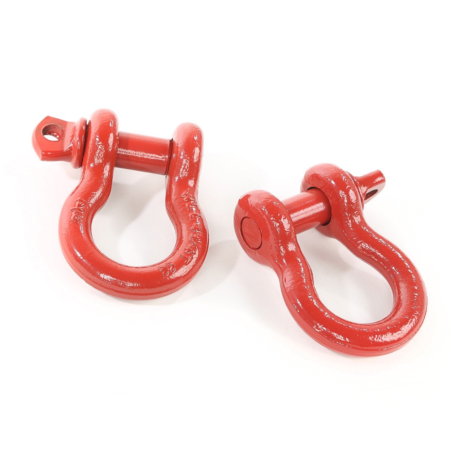Rugged Ridge | D-Ring Shackle Kit, 3/4 Inch, Red, Steel, Pair | 11235.08