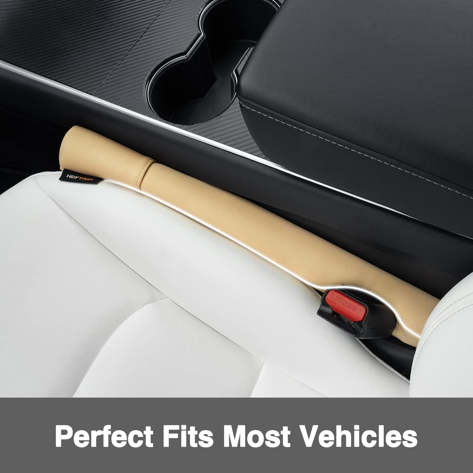 Heytrip Car Seat Gap Filler Universal Fit Organizer Fill The Gap Keep Cellphones Keys Wallet Coins From Falling, Driver Or Passenger Front Use, Pack Of 2(Yellow)