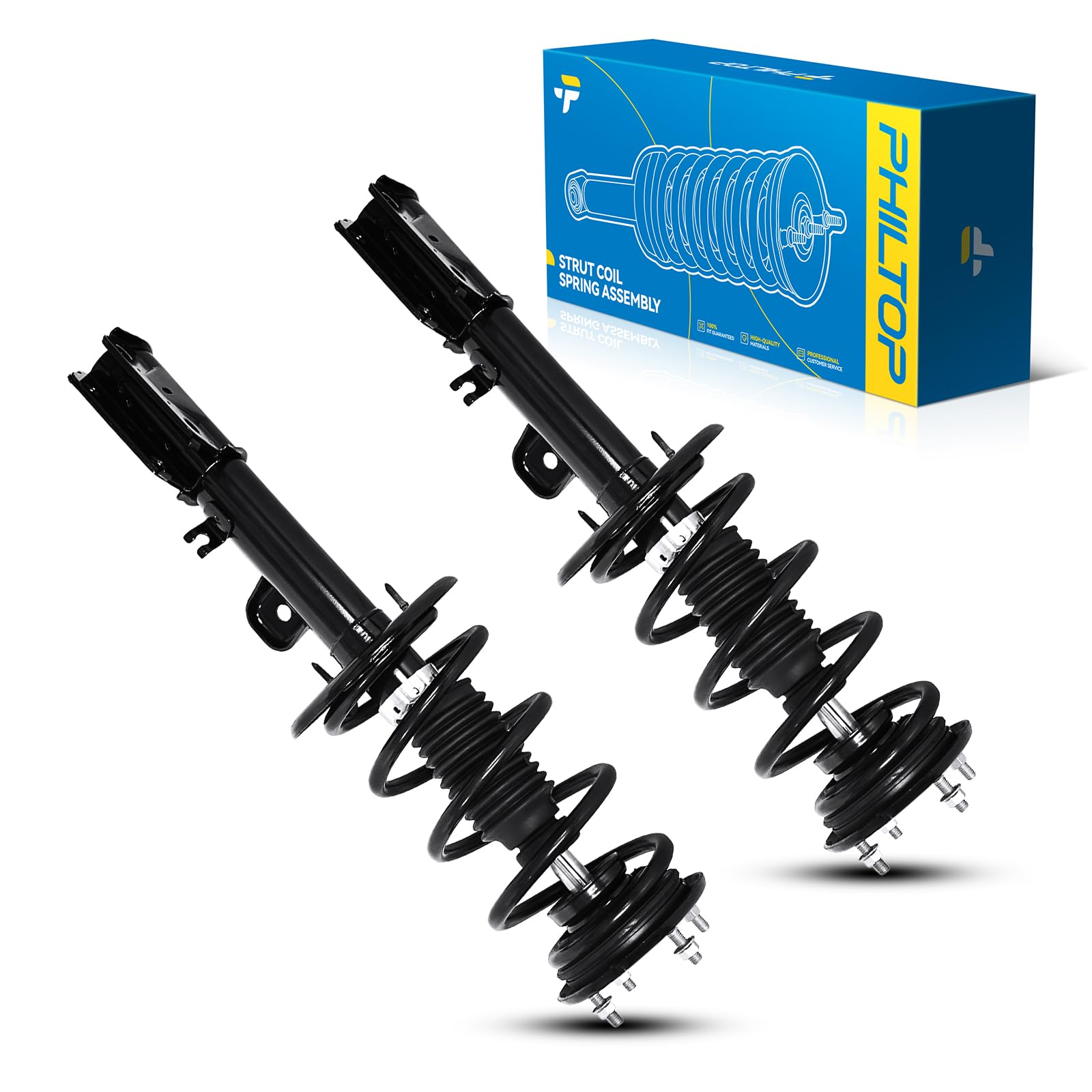 Philtop Front Struts Shock Absorber Fit For Explorer 2013 2014 2015 2016 2017 2018 2019, Complete Struts With Coil Spring Assemb