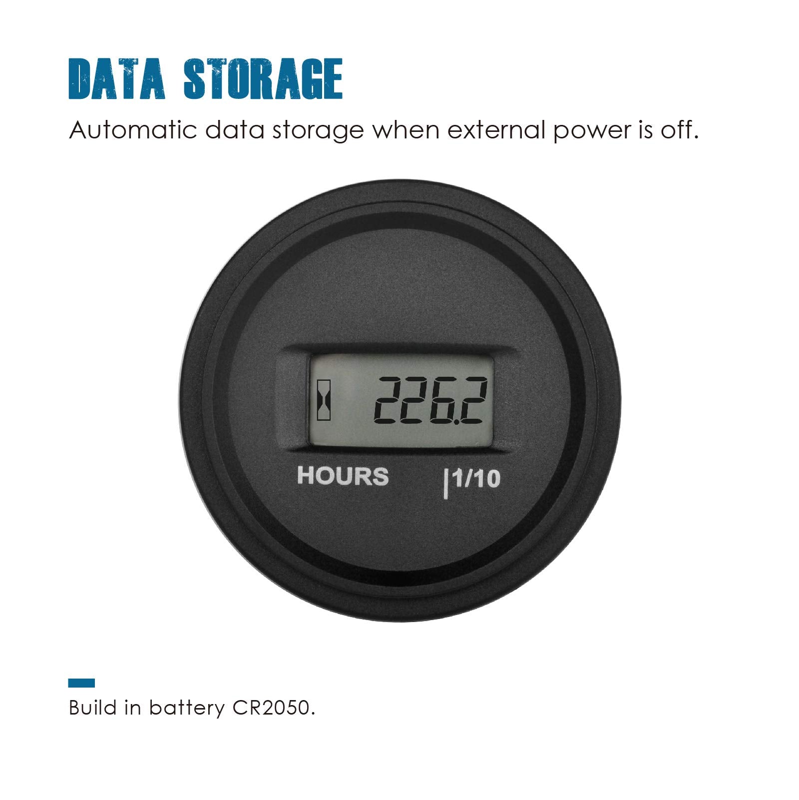 Runleader Digital Lcd Hour Meter Kit, Ac/Dc 5V To 277V, Use For Ztr Lawn Mower Tractor Generator Golf Cart Club Car Scrubber Marine Atv Motor Compressor And Gas Powered Equipment