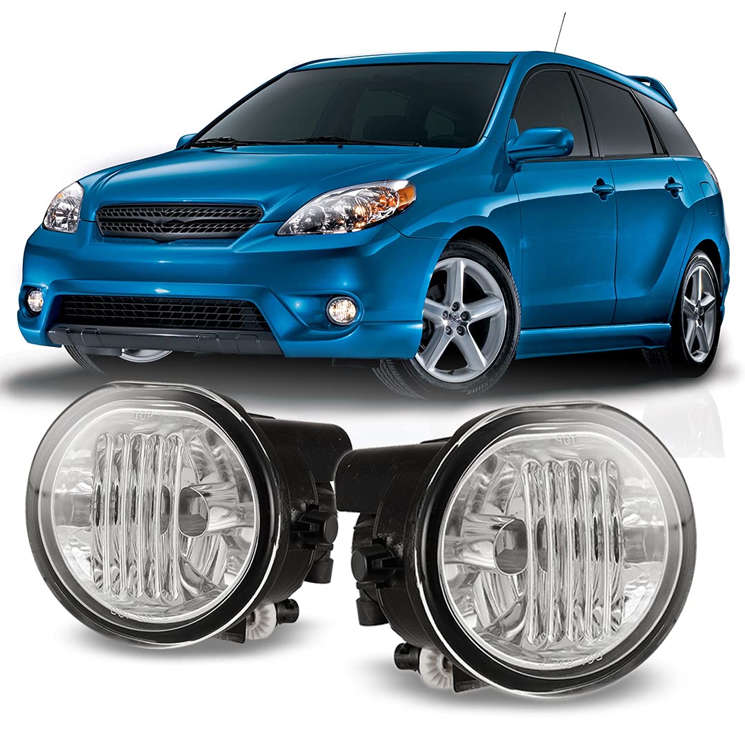 Cpw Fog Lights Compatible With [2003 2004 2005 2006 2007 2008 Toyota Matrix/Pontiac Vibe] Driving Fog Lights + Switch + Wiring K