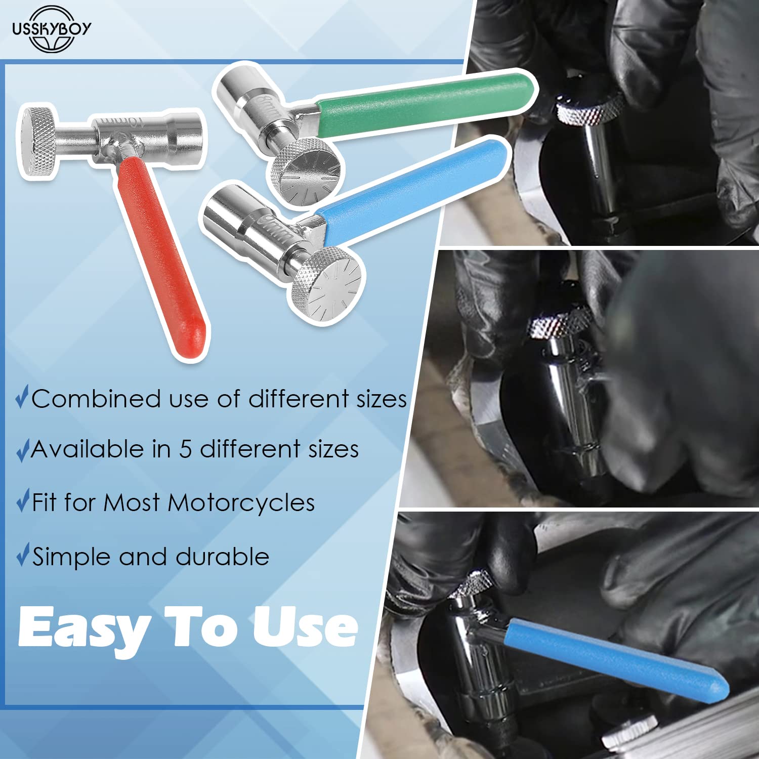 Usskyboy Motorcycle Valve Tappet Adjusting Wrench Tool Kit For Most Motorcycles Atvs And Atcs, Small Engine Valve Tappet Tools (