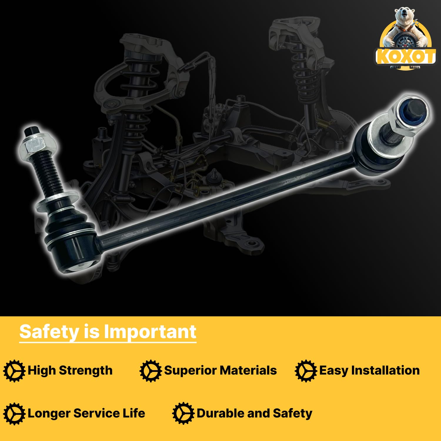 Koxot K80822 K80823 2Pcs Front Stabilizer Sway Bar Link Compatible With Chrysler 300 2005-2022, Compatible With Dodge 2008-2022