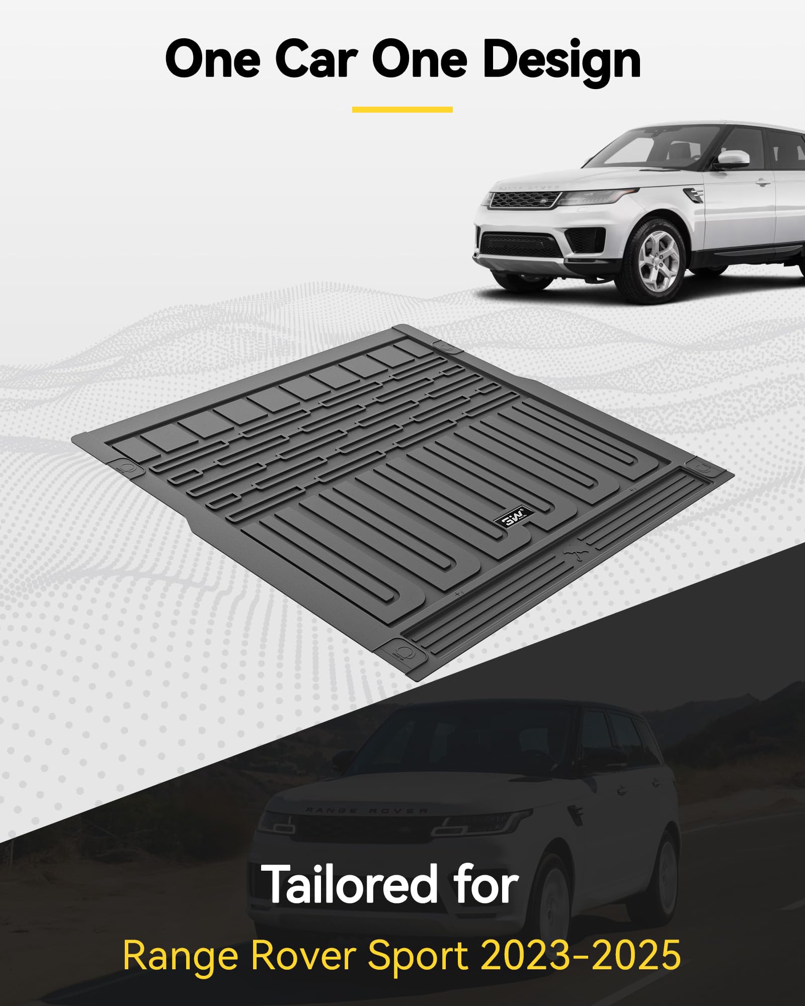 3W Cargo Liner Fit For Range Rover Sport 2023-2024 2025,Tpe All Weather Custom Fit Trunk Mat For Range Rover Sport 2023 2024 202