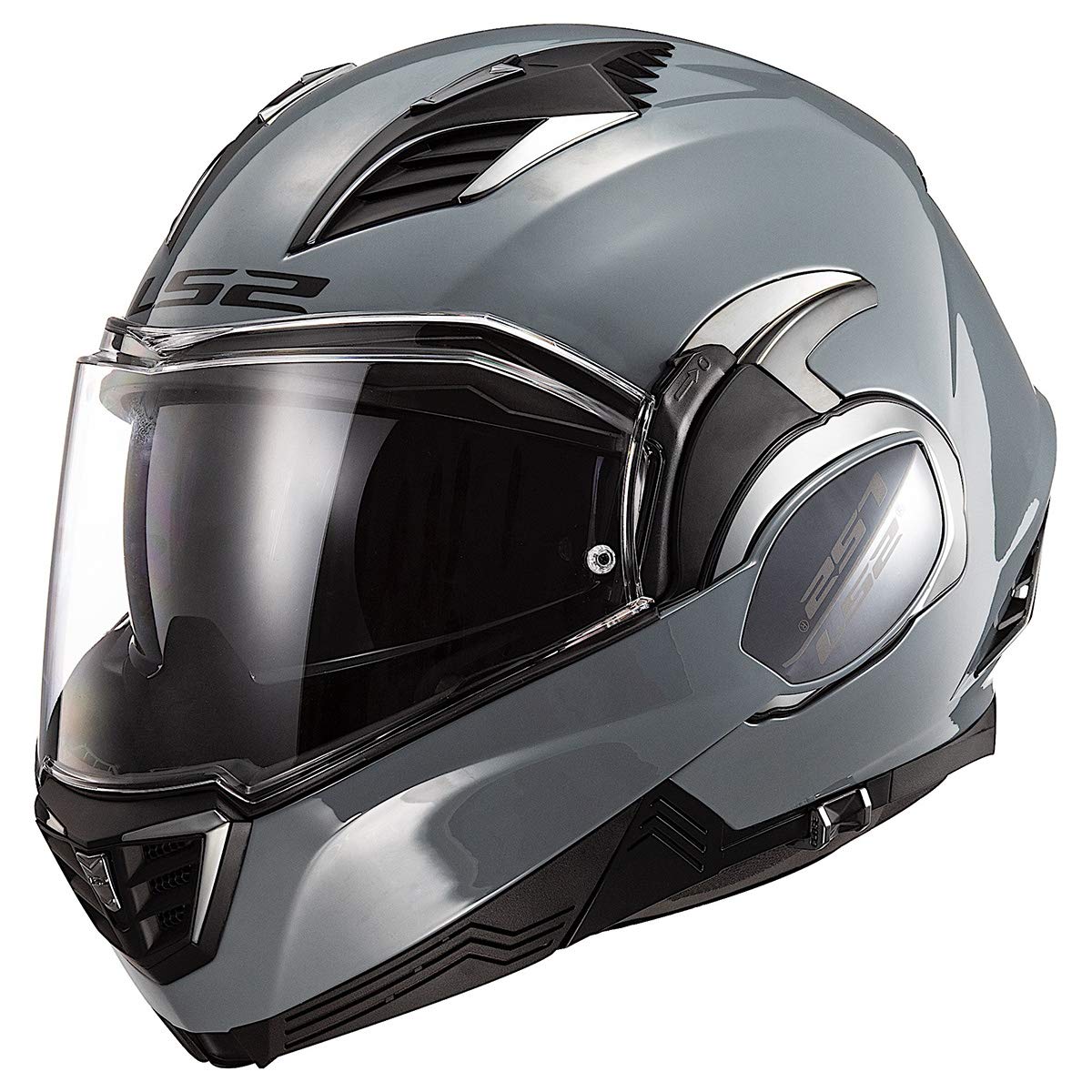 Ls2 Helmets Valiant Ii Modular Helmet (Gloss Battleship Gray - X-Small)