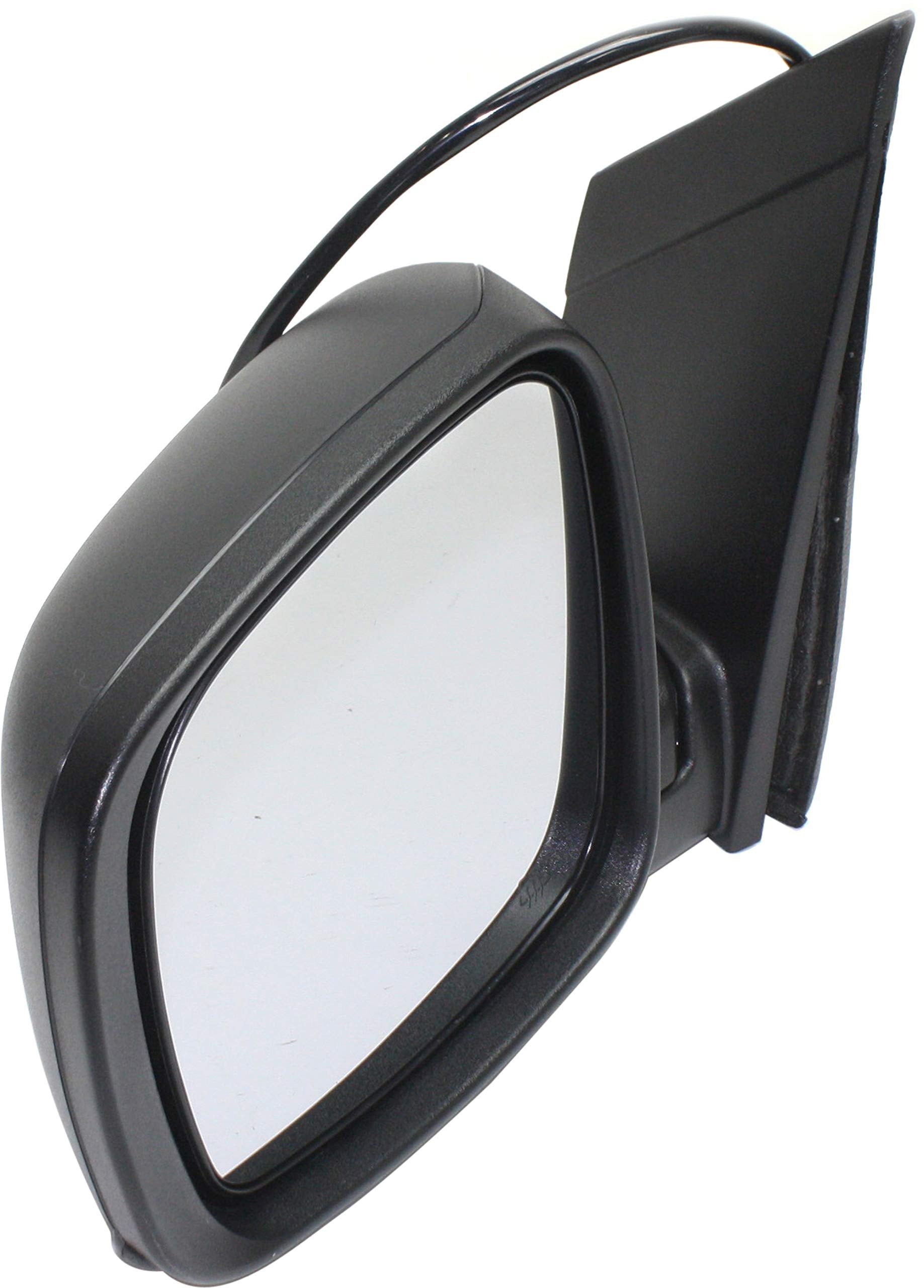 Kool Vue Mirror Compatible with 2008-2020 Dodge Grand Caravan, Fits 2008-2016 Chrysler Town & Country Driver Side Manual Folding, Heated, Textured Black, Power Glass, With one touch feature