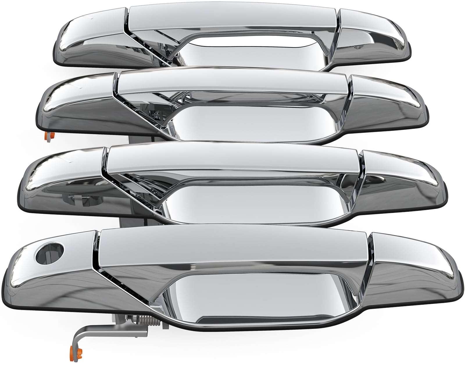 Fronezer Exterior Door Handle, 4Pcs Chrome Front Rear Driver Passenger Compatible With 2007-2014 Chevy Silverado Suburban Avalan