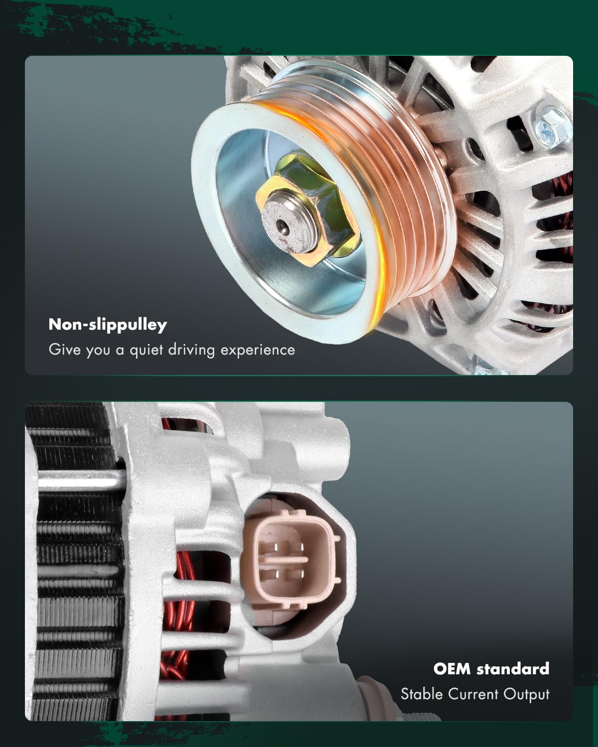 SCITOO Alternator Fit for Honda for Civic 2001-2005 1.7L & for Acura EL 2001-2005 1.7L - 12V 70 Amp CCW 6-Groove Pulley, Replace