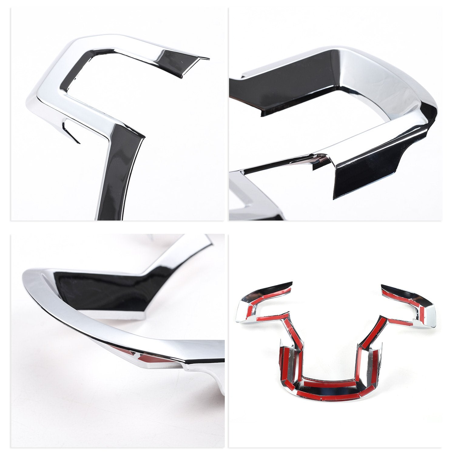 Voodonala Chrome Steering Wheel Decorative Trim Car Steering Wheel Cover For 2015 2016 2017 Ford F150 F250 F350 Super Duty