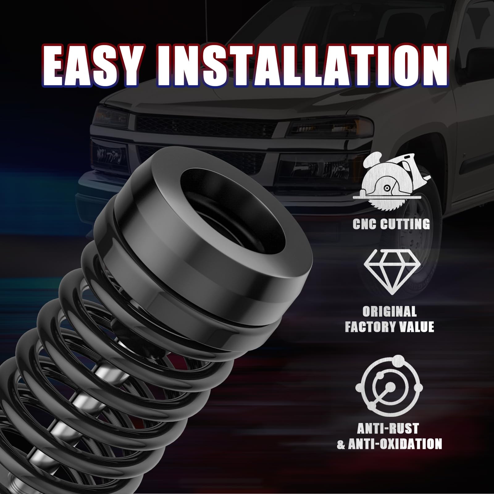 Flycle 3 Inch Front Leveling Lift Kits For Silverado 1500, 3'' Forged Front Strut Spacers Suitable For 1999-2006 And Classic 200