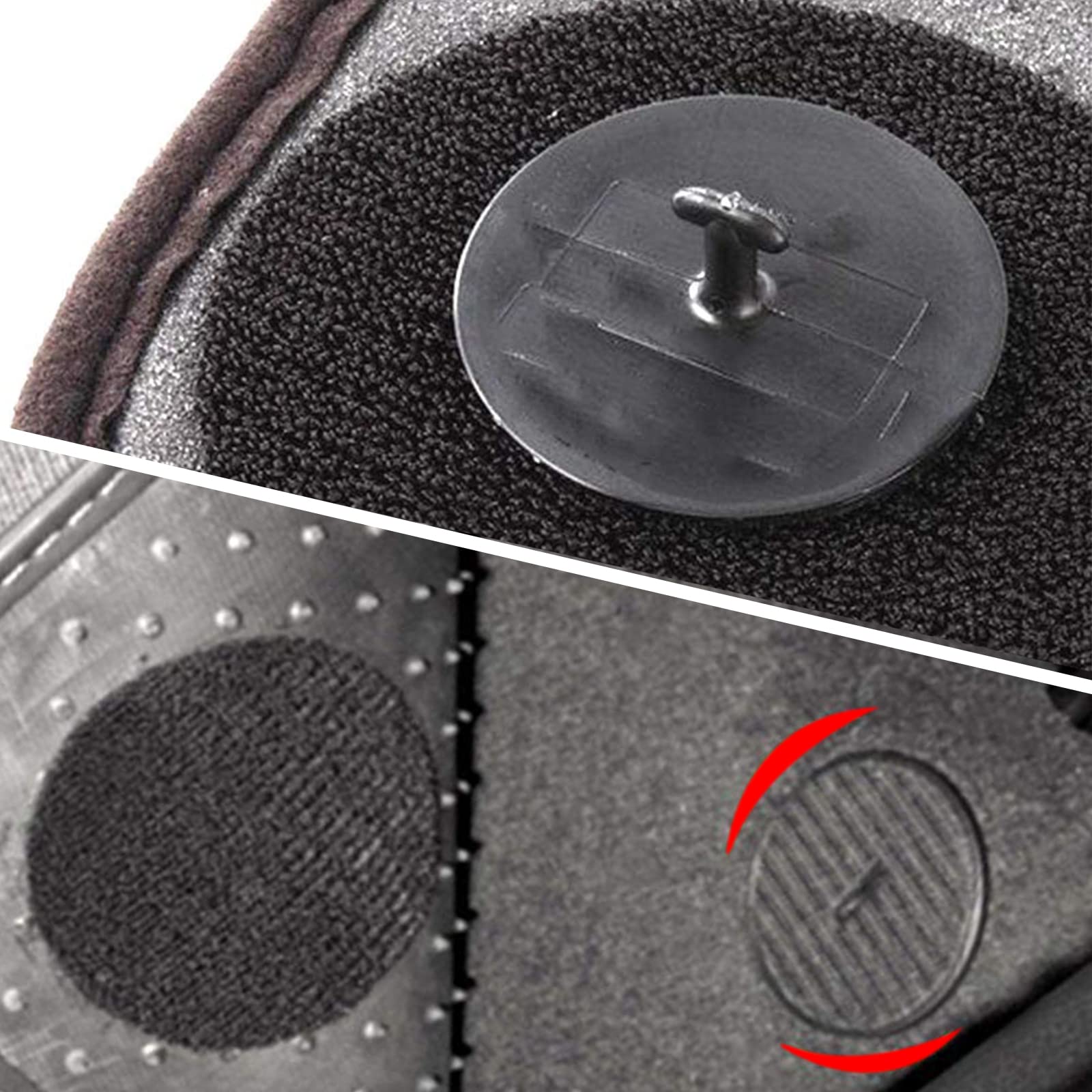 Otuayauto 4Pcs Floor Mat Fastener - Replacement For Bmw Carmats Fixation Clips With T-Hook Anchor For Velour Carpet