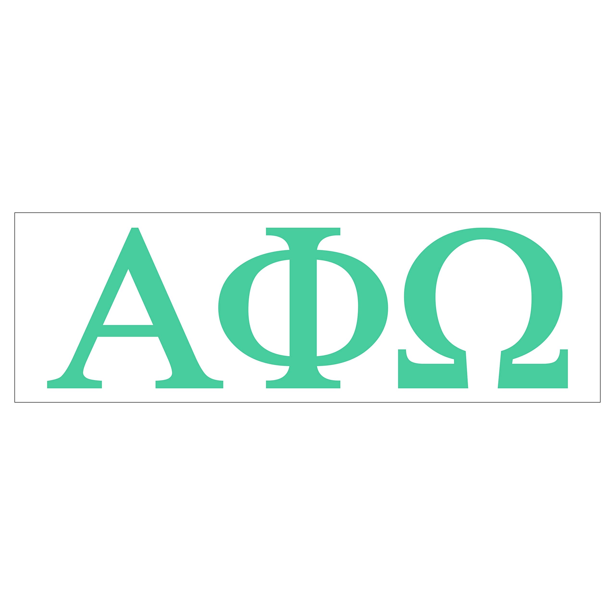 Pro-Graphx Alpha Phi Omega Greek Sorority Sticker Decal, 2.5 Inches Tall, Mint