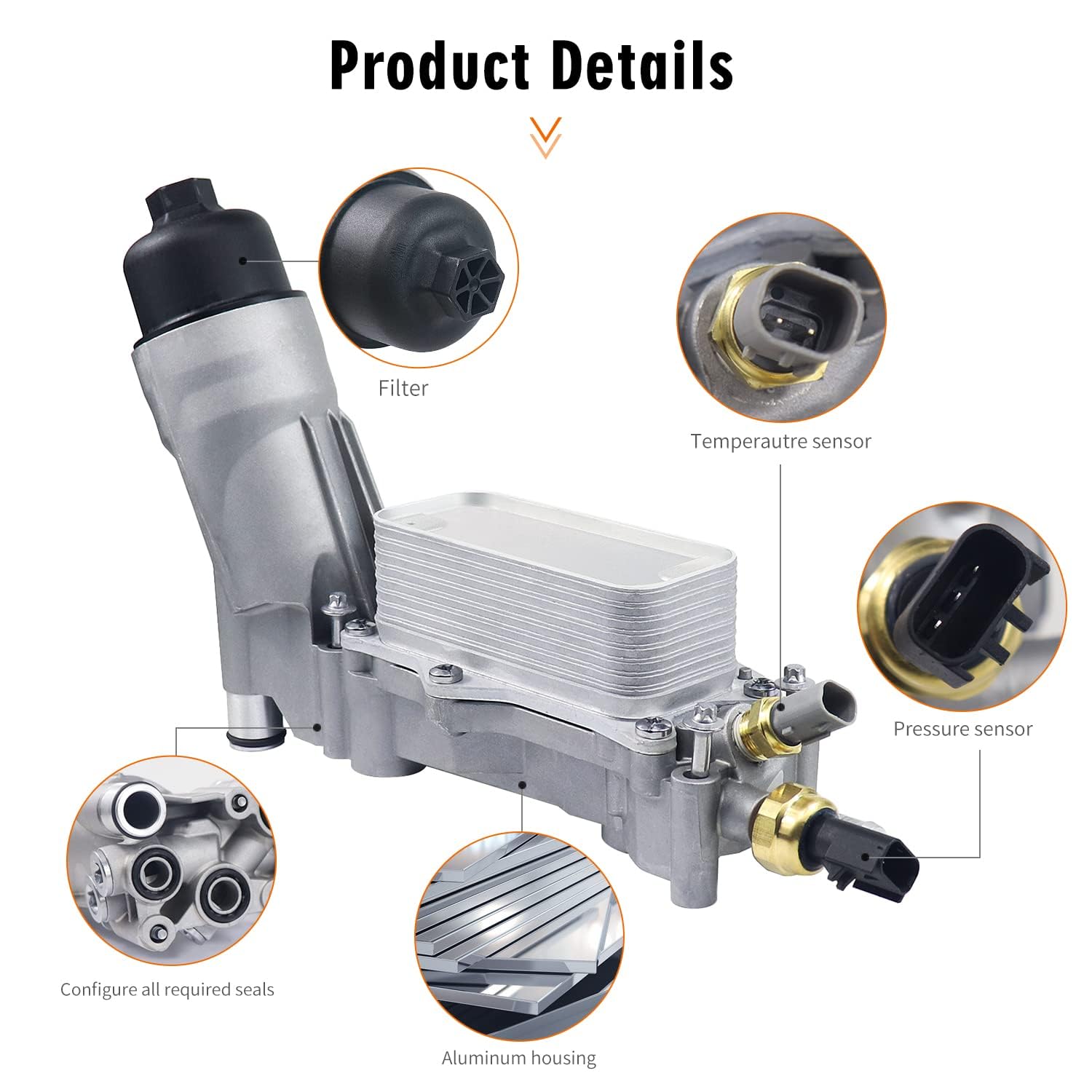 926-959 Engine Oil Filter Housing Oil Cooler Kit Fit For 3.6Ljeep Wrangler Grand Cherokee 3.6L Dodge Journey Charger Caravan Chr