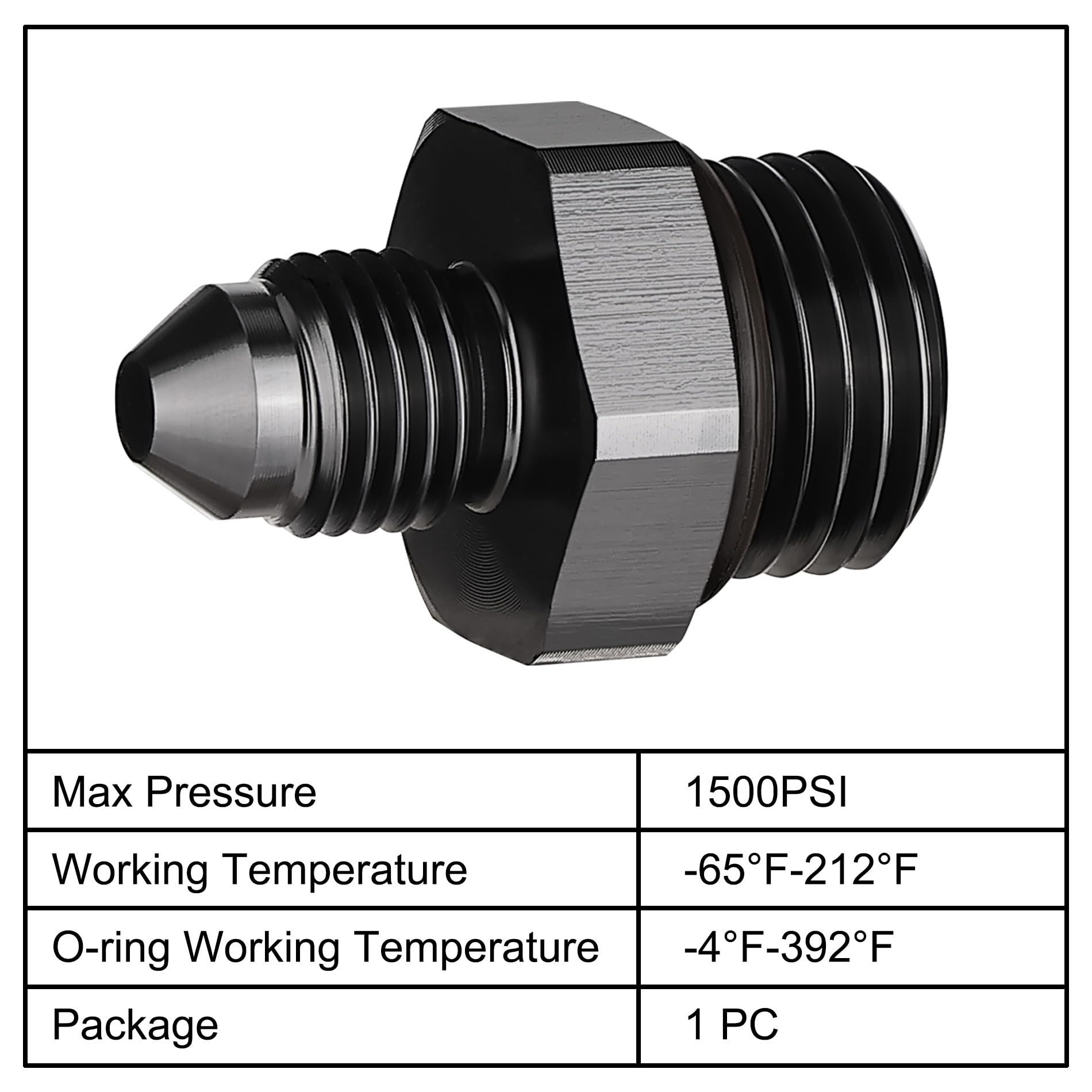 Evil Energy 3An Flare To An6 Orb Male O-Ring Fitting Adapter