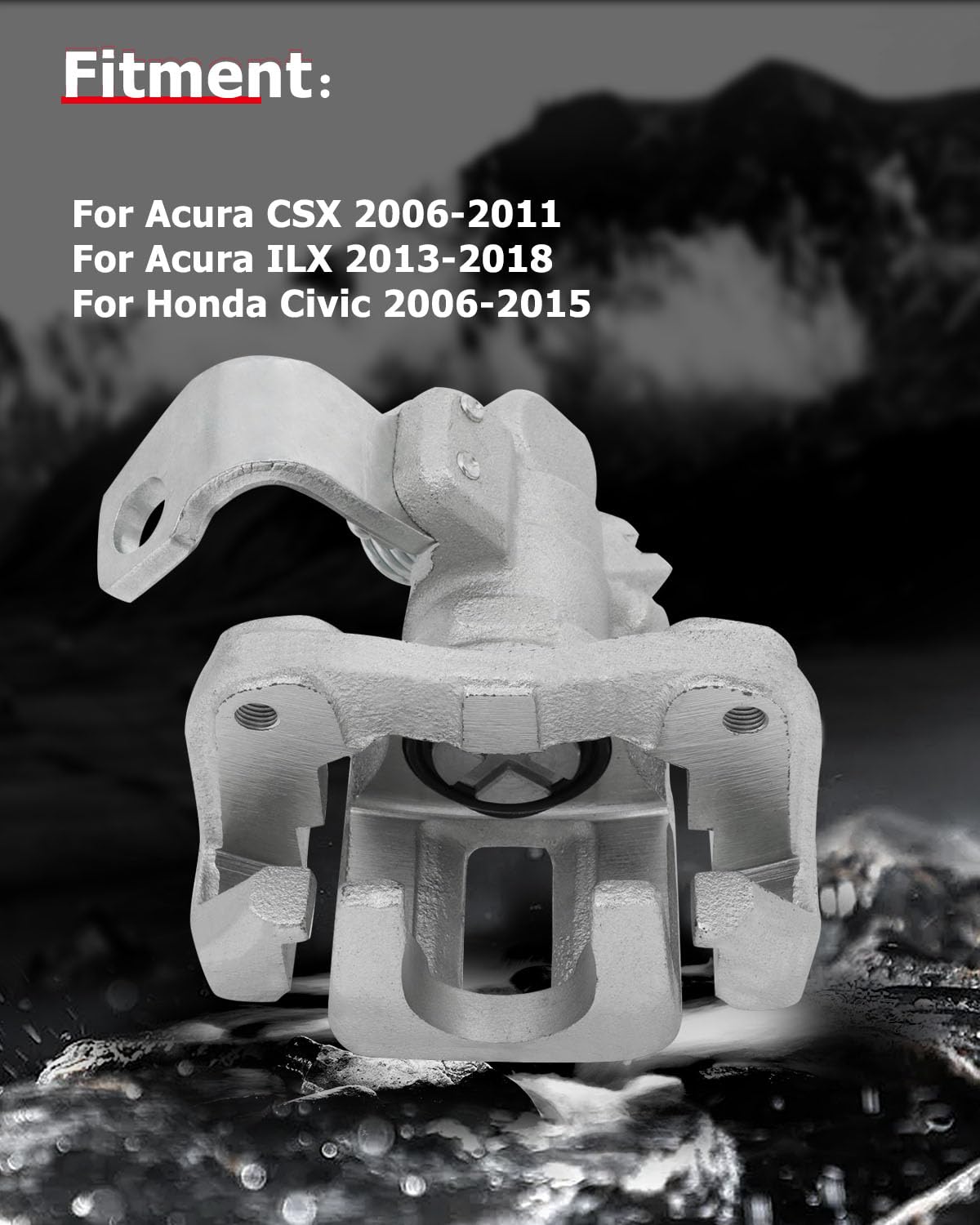 cciyu 19B3299 Rear Left Brake Caliper With Bracket For Acura For CSX 2006-2011,For Acura For ILX 2013-2018,For Honda For Civic 2