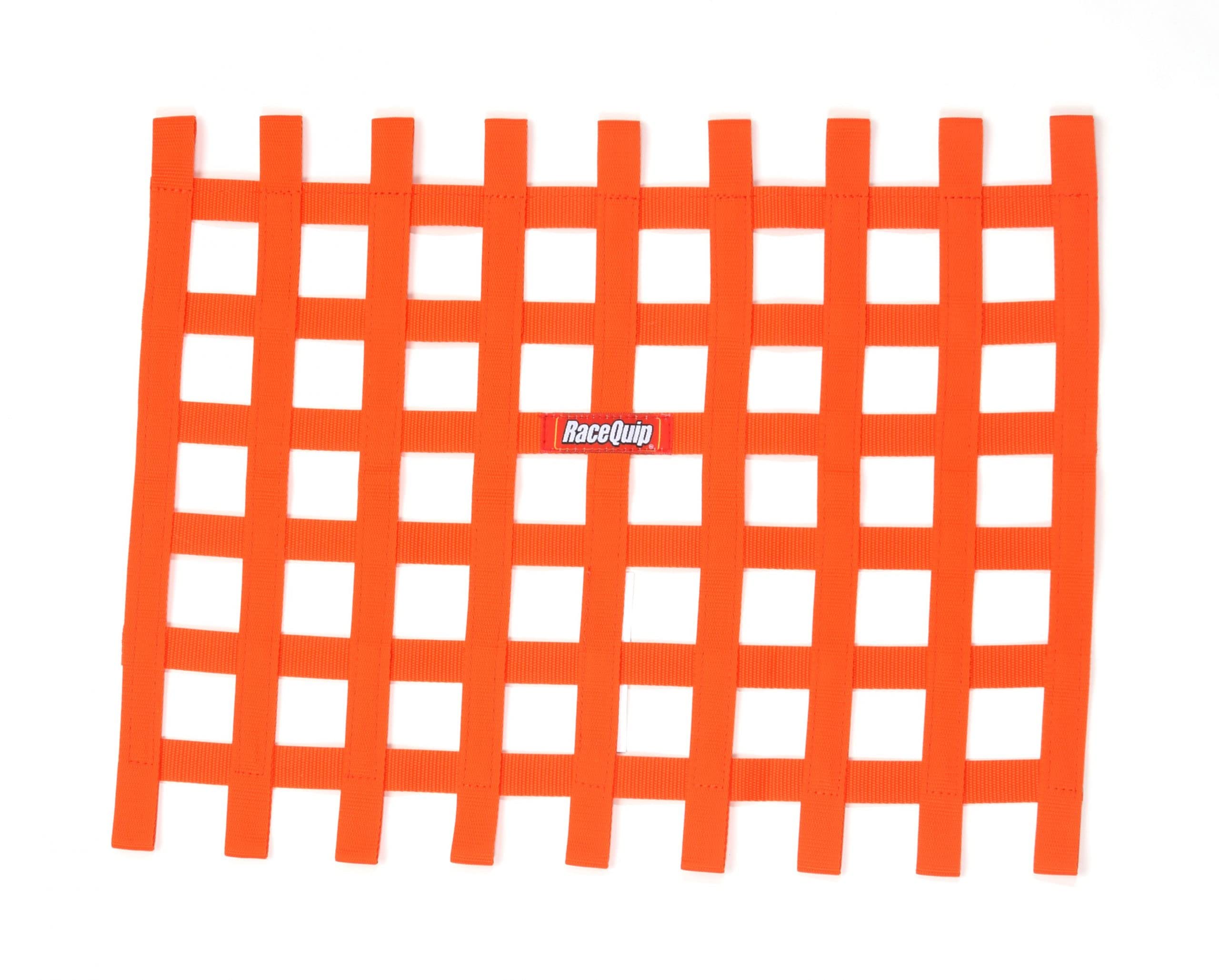 RaceQuip 721045RQP Window Net 1 in Webbing - 24 x 18 in Rectangle - Orange