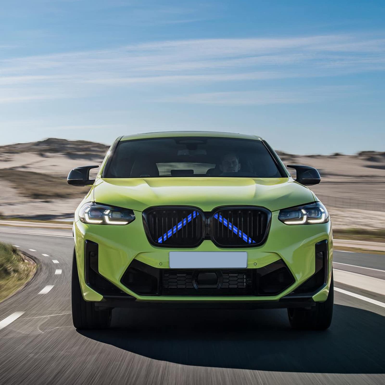 Jaronx Compatible with BMW V Brace Cover,Grille Inserts V Bar Brace Wrap Covers Compatible with BMW X3 F25 G01/ X4 F26 G02/X5 E7