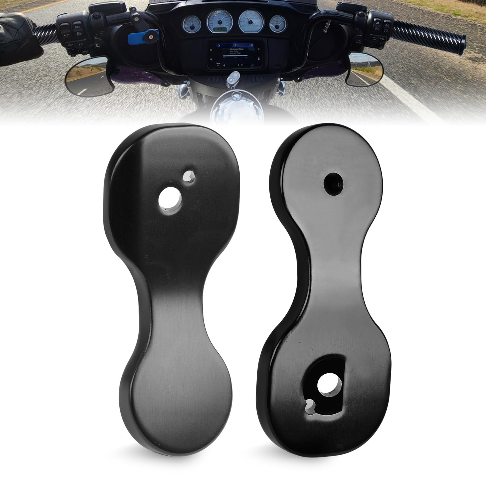 Goldfire Motorcycle Mirror Drop Brackets Adjustable Drop Mirror Relocator Fairing Batwing Mirror Kit Compatible With Harley Tour