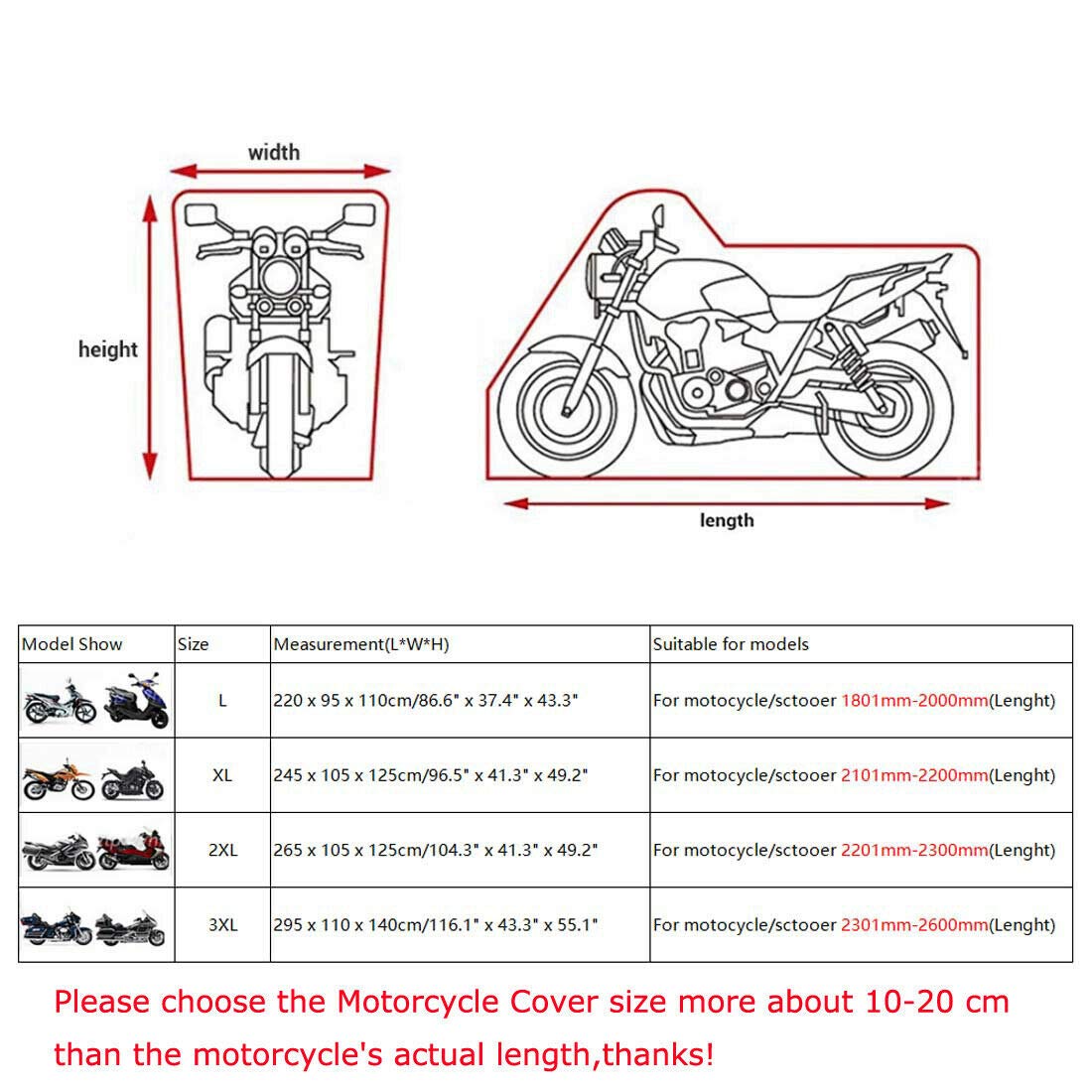 Luyao Motorcycle Cover For Harley Road Glide Ultra Fltru Fltr Touring Xxxl 210D Orange