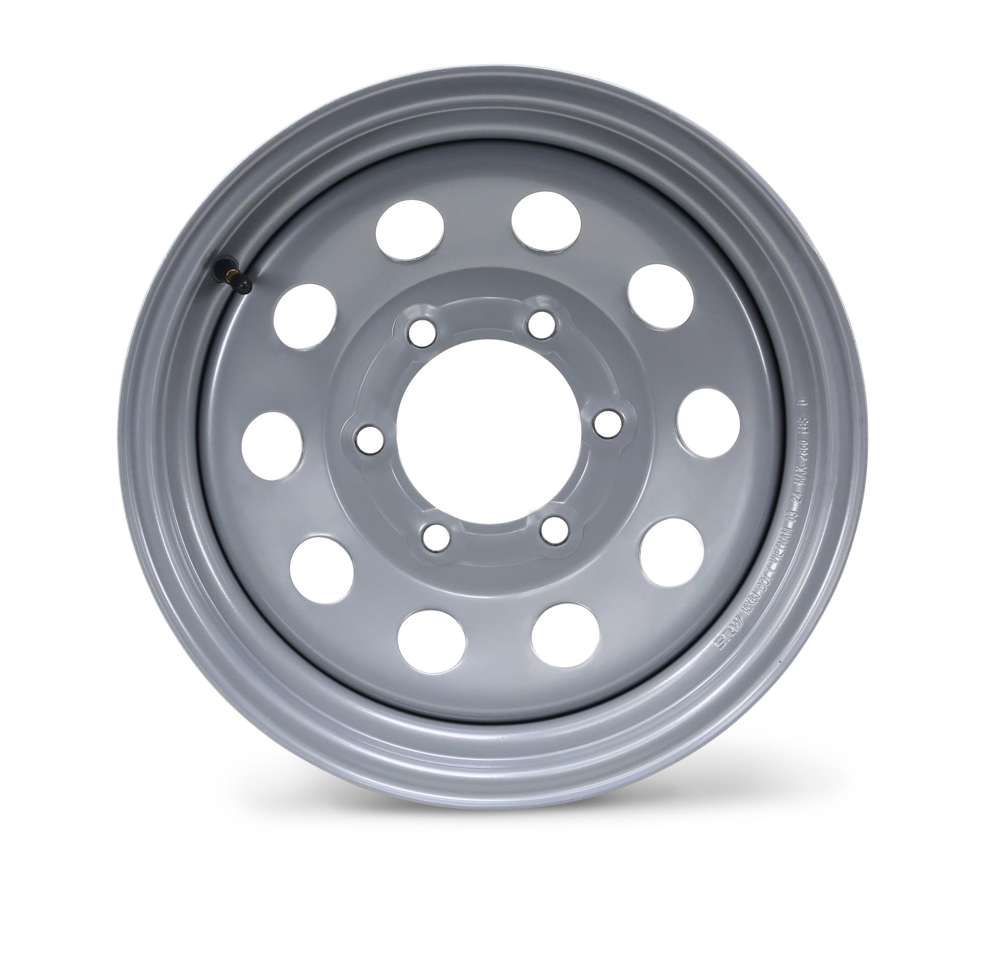 Free Country Trailer Tire Wheel Assembly St205/90R15 10-Ply E 118L 6 Lug On 5.5'' Pcd Silver Mod Rim,Set 2