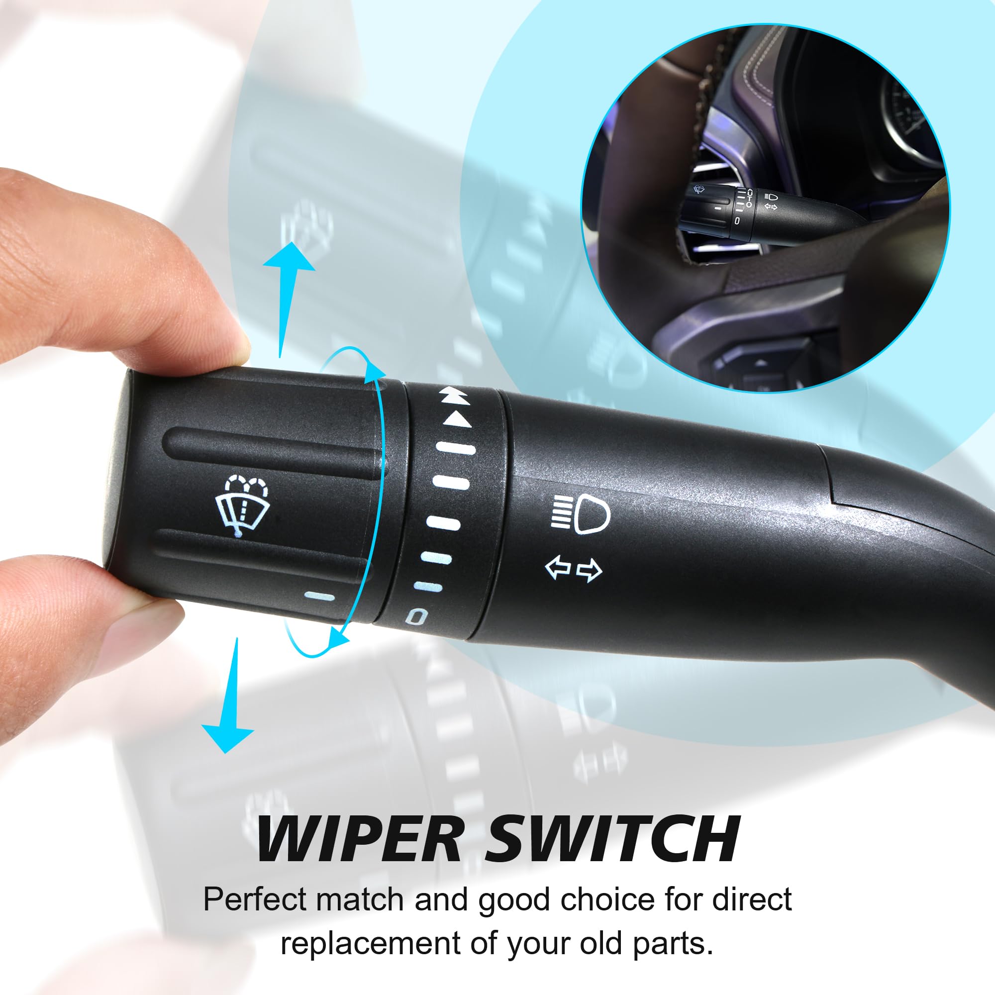 Sw-6874 Windshield Wiper Switch Turn Signal Multi-Function Combination Switch Replacement For 2011-2013 Ford F-150 F-250 F-350 F