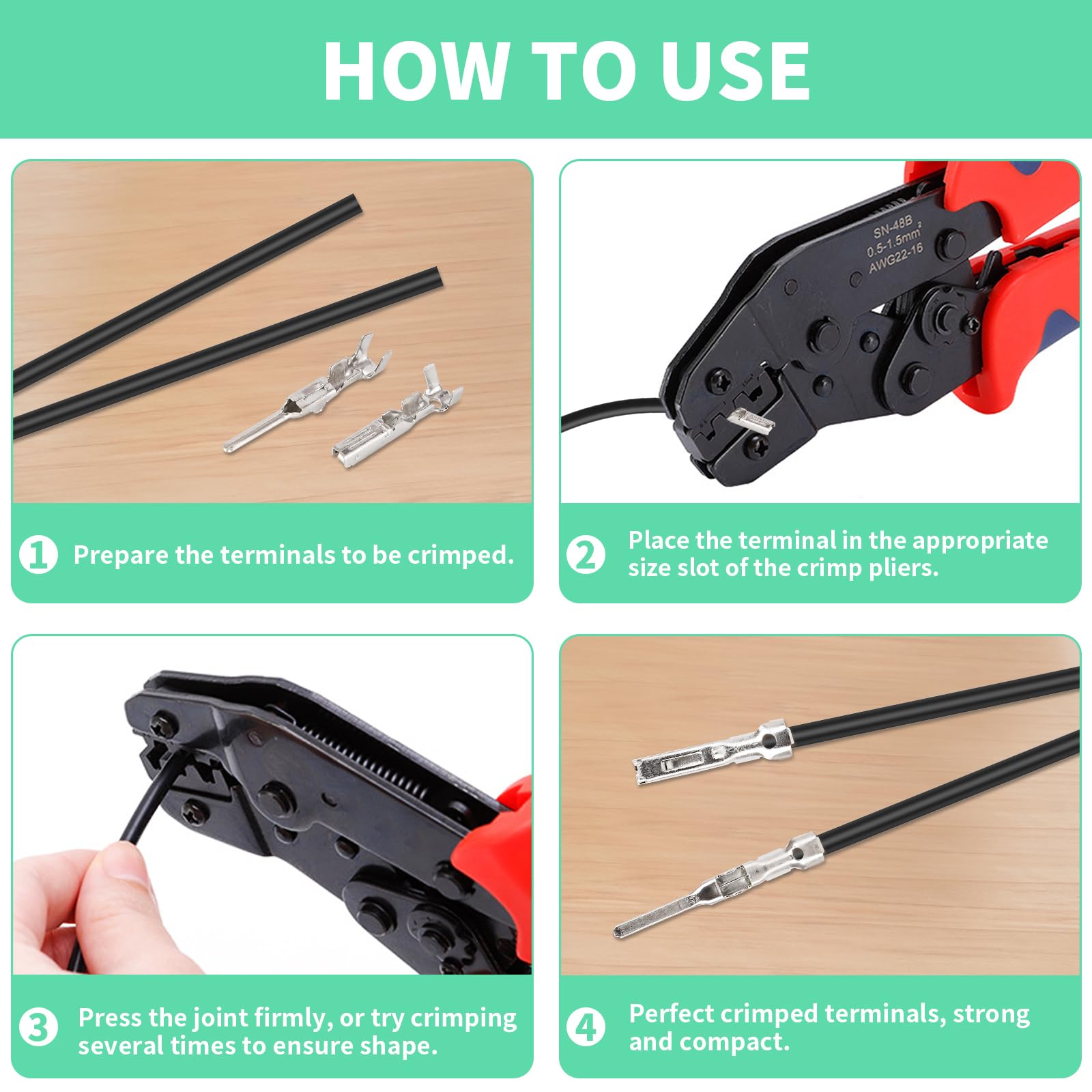 440PCS Automotive Electrical Pin Connectors Kit 1.5/1.8/2.5/2.8mm Connector Pins Automotive Pin Connector Kit Crimp Terminal Pin