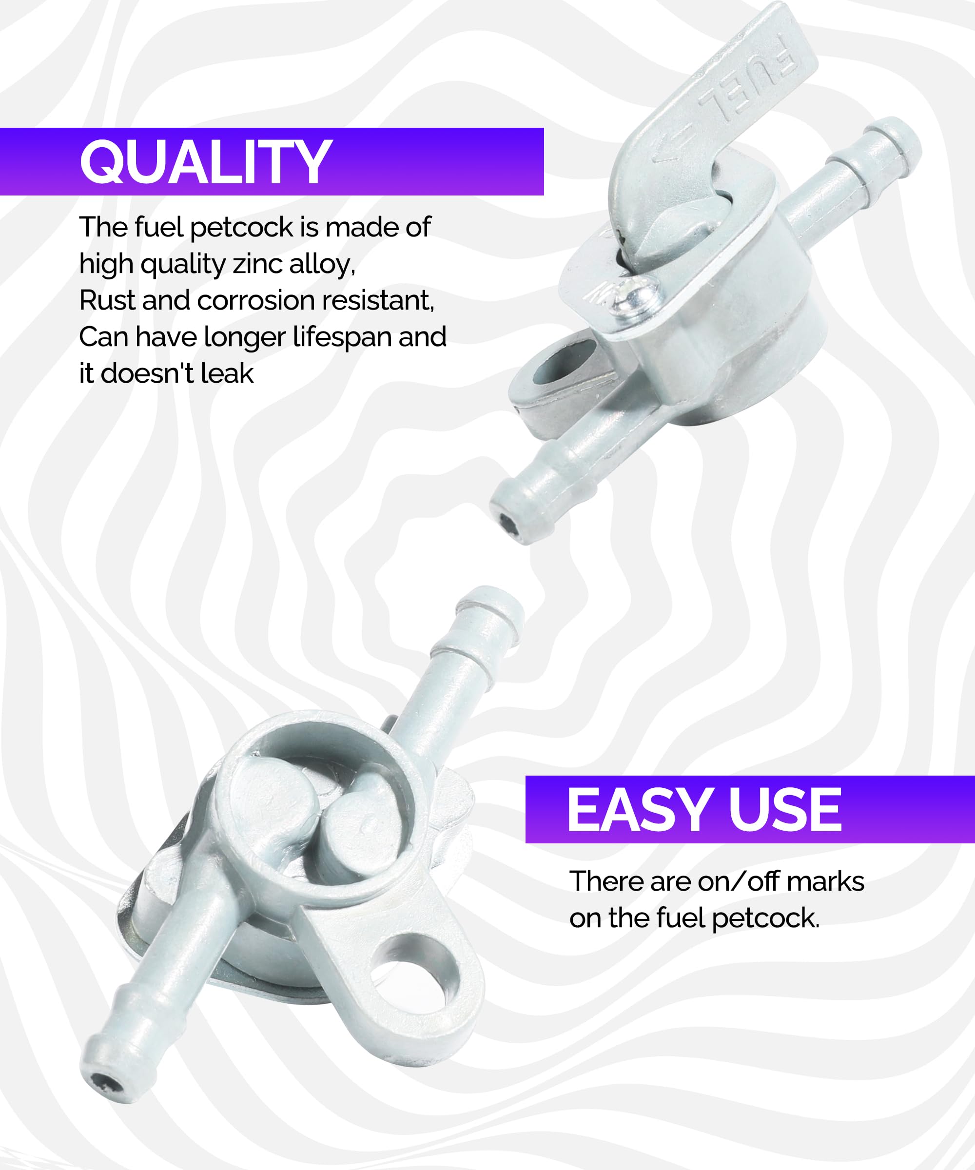 Racoona Fuel Shut Off Valve,Inline Gas Fuel Petcock Shut Off Valve,Car Accessories 3/16 Fuel Tank Tap Valve Petcock On-Off Switch,Fits Dirt Bike Go Kart Atv Baja Tao Tao 50 70Cc 110Cc 125Cc Motorcycle