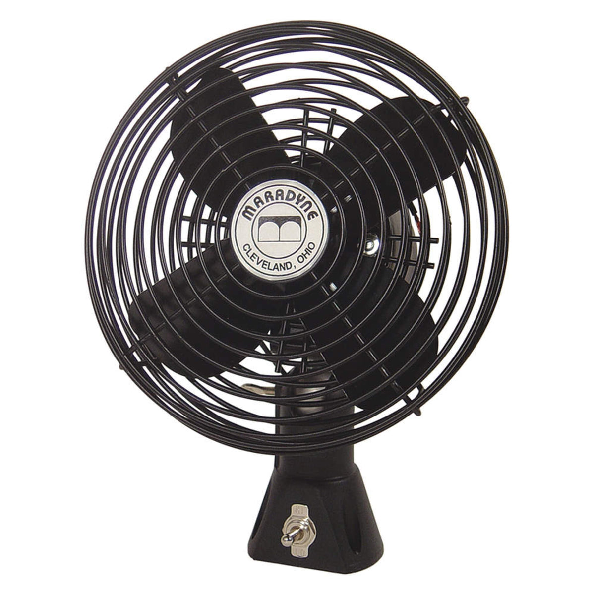 Maradyne Bolt-On Fan, 2.7A, Blk Painted Steel, 12Vdc