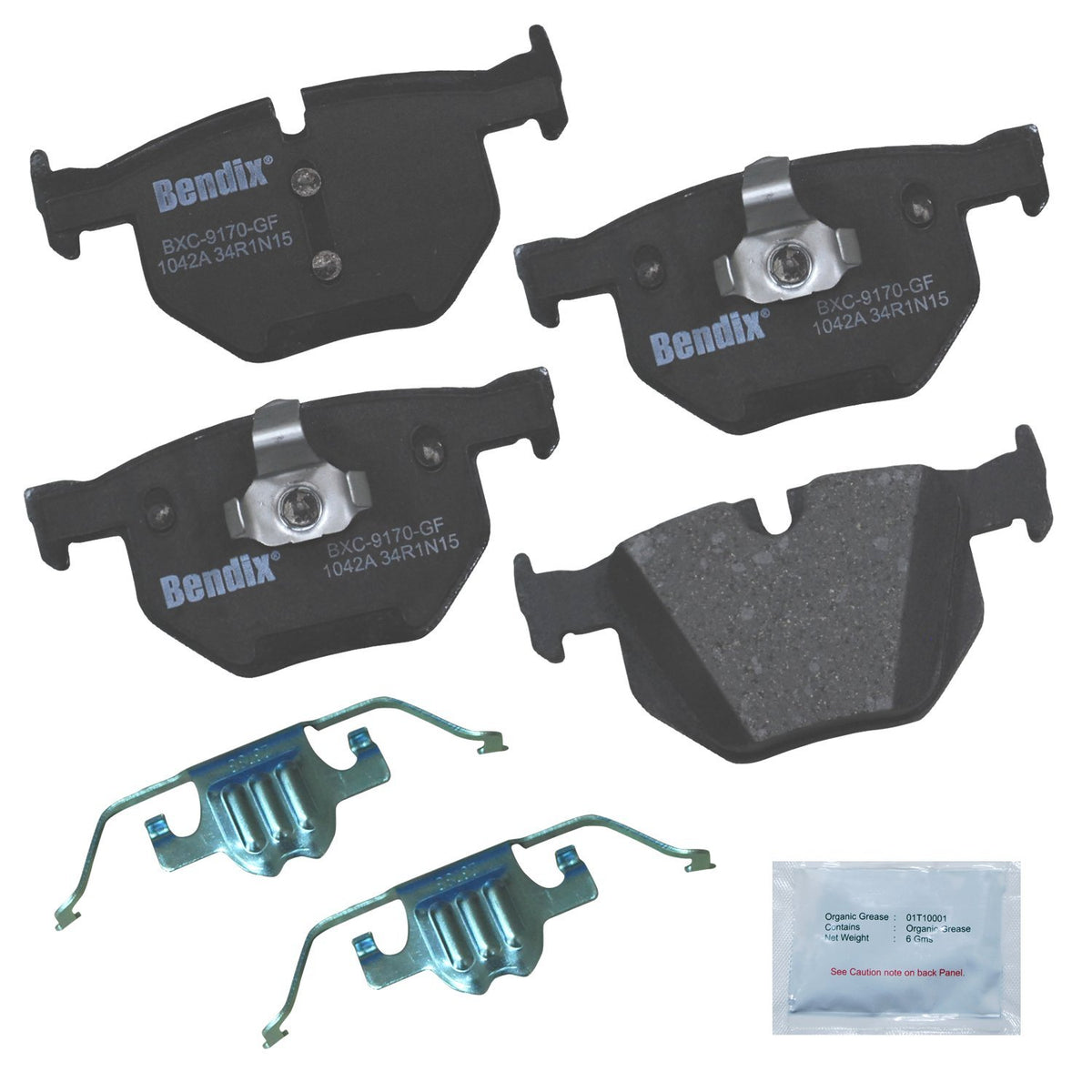 Bendix Priority1 Cfc1042A Ceramic Rear Brake Pads For Bmw 525I 2008, 530I 2010-2008, X5 2010, X5 2015-2012, X5 2018, X6 2015-200