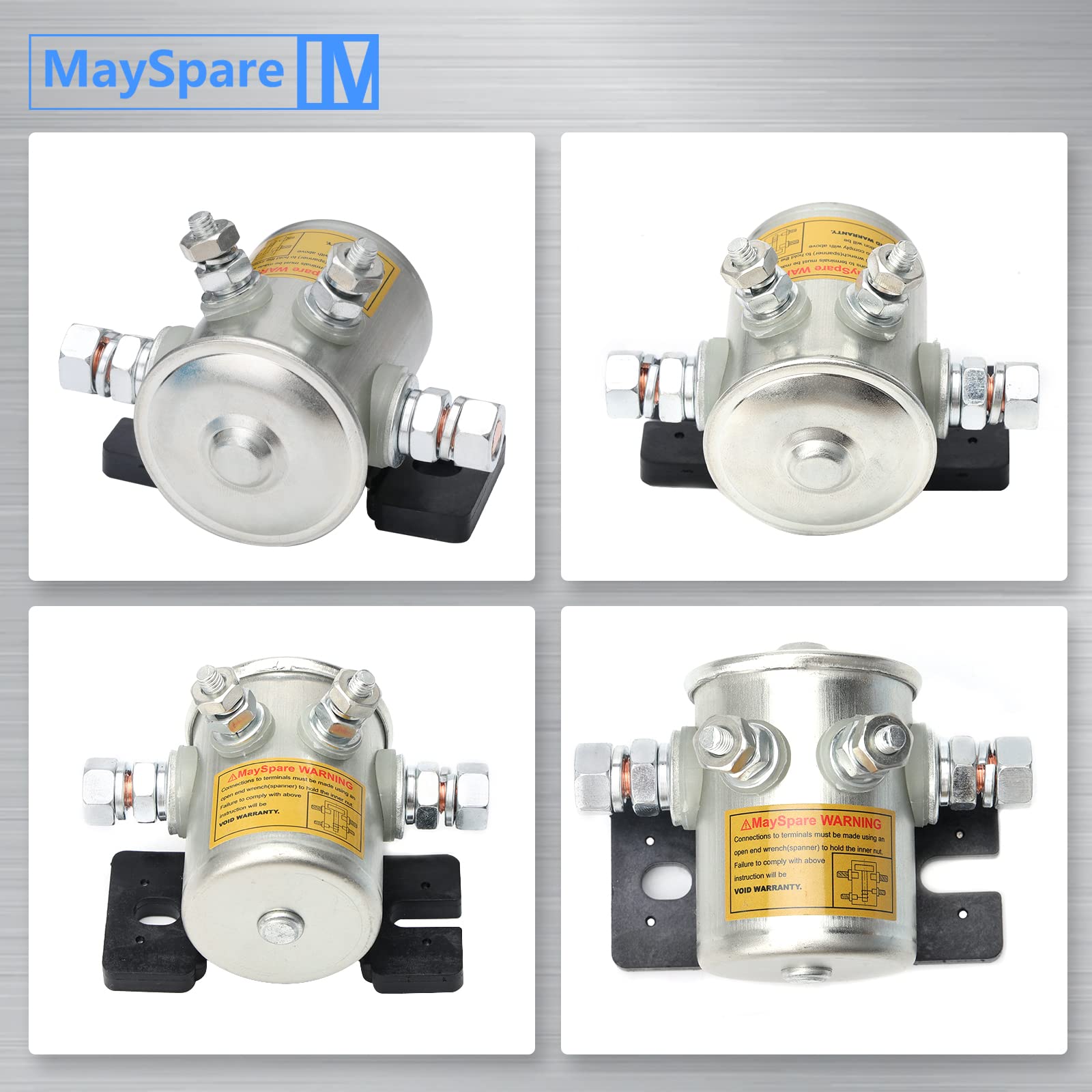 Mayspare 36 Volt Ezgo Solenoid,Continuous Duty Solenoid Relay #70 Series For Ezgo Electric Golf Cart With Upgrade Mount Bracket,Oem # 27855G01 11761G1 27855G02 31680G1 3016