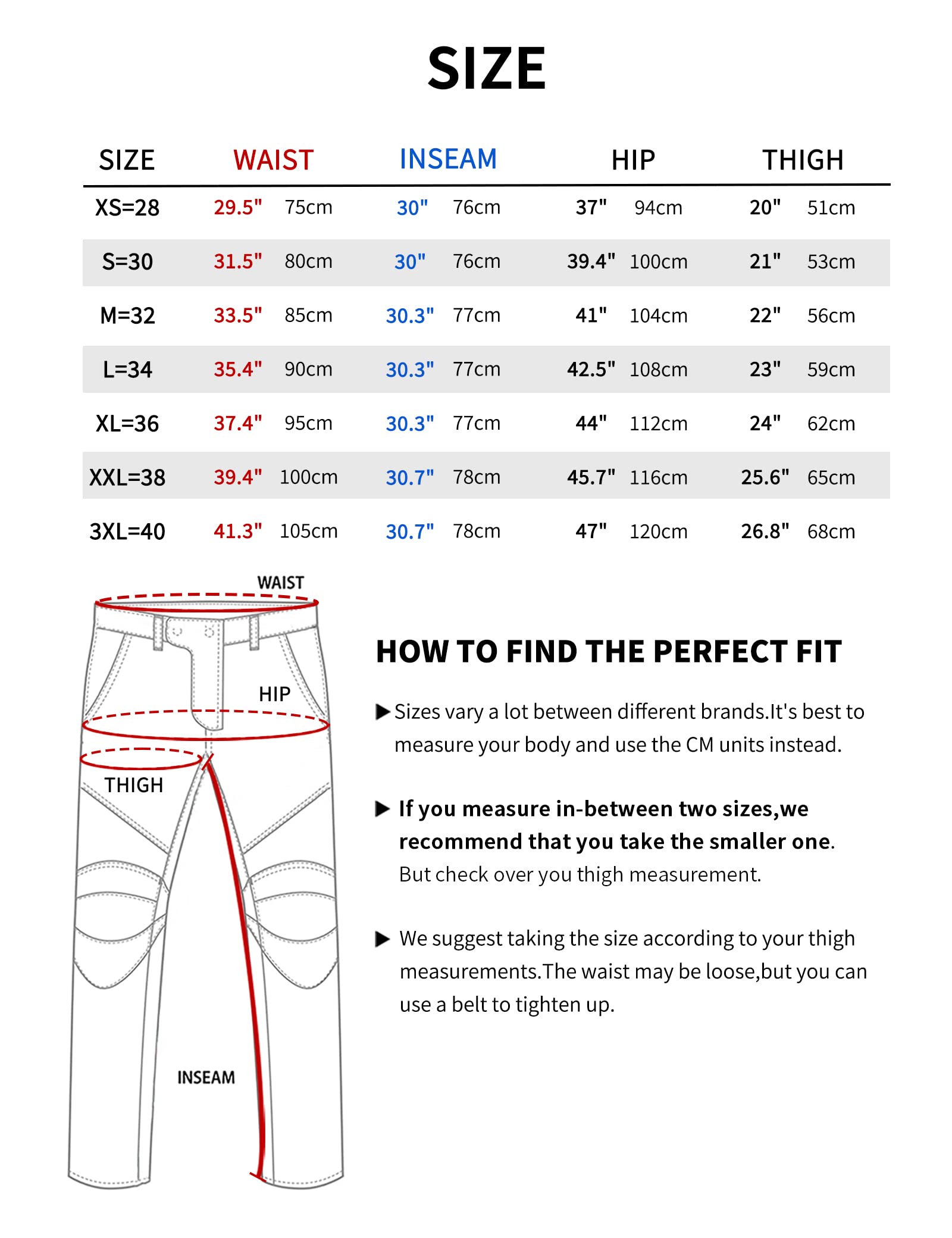 Ctbqitom Men'S Motorcycle Pants Motocross Riding Jeans Adventure Trousers Motorbike Pants With Knee And Hip Ce Armor Protector Pads (Blue, Xl=36)