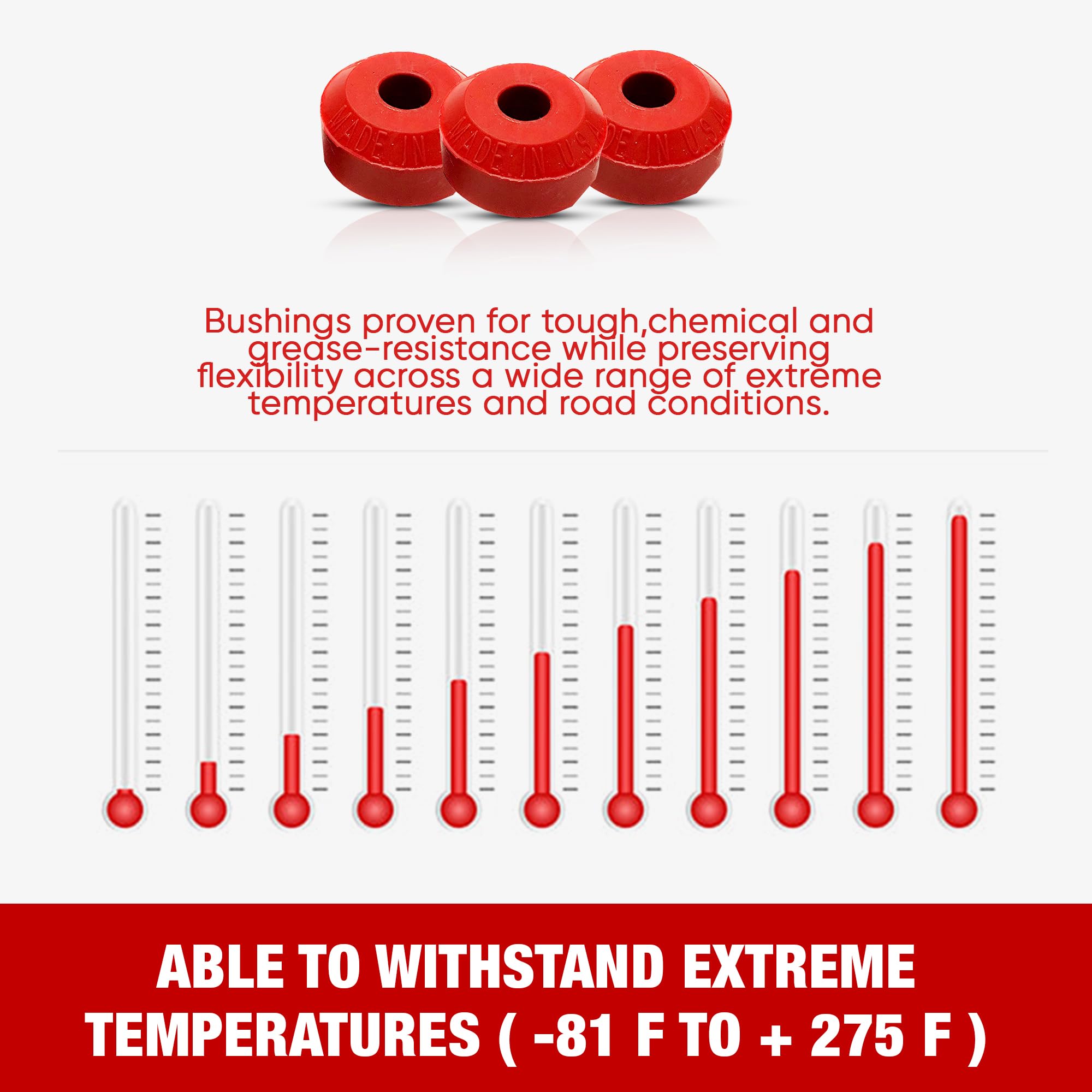 Suspension Dudes Front Code Red Sway Bar Stabilizer Link Kit Fits Fits Avalanche, Blazer, Escalade, Suburban, Sierra, Savana, Si