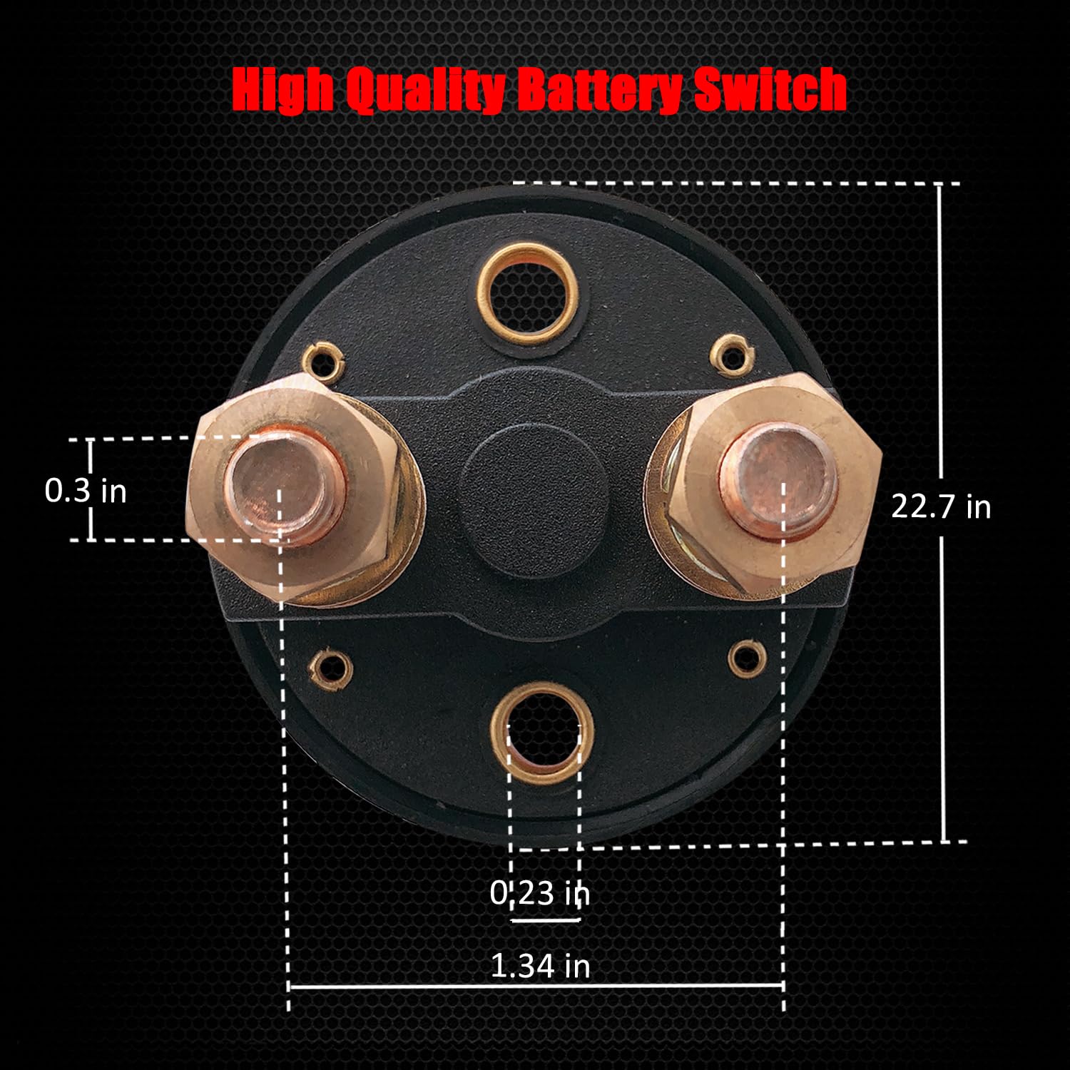 Ampper Battery Disconnect Switch, Isolator Cut Off Power Kill Master Battery Switch For Marine Car Boat Rv Atv Vehicles (2 Keys)