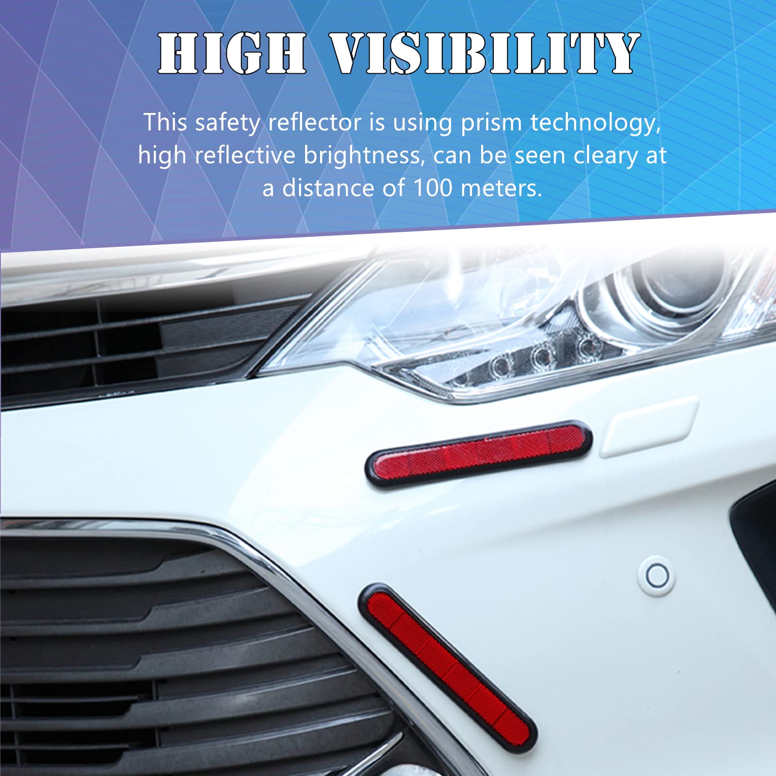 Nwpangu Car Reflective Stickers Auto Door Handle Scratch Protective Covers High Visibility Reflective Tap Warning Sticker Safety