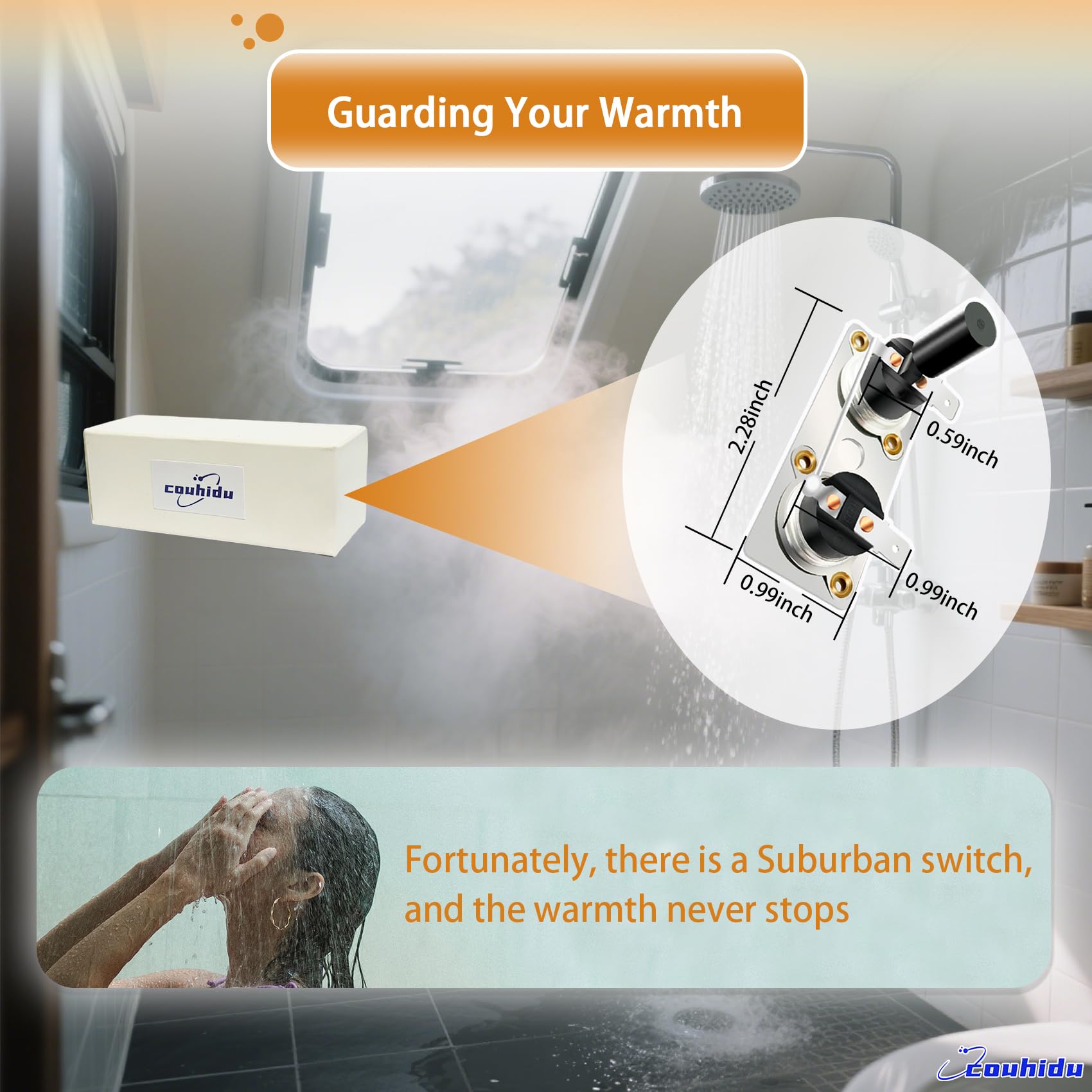 Upgraded 232306 RV Water Heater Thermostat Switch for Suburban SW Series RV Water Heater SW6DE SW6DEL SW10DE SW10DEL SW12DE SW12