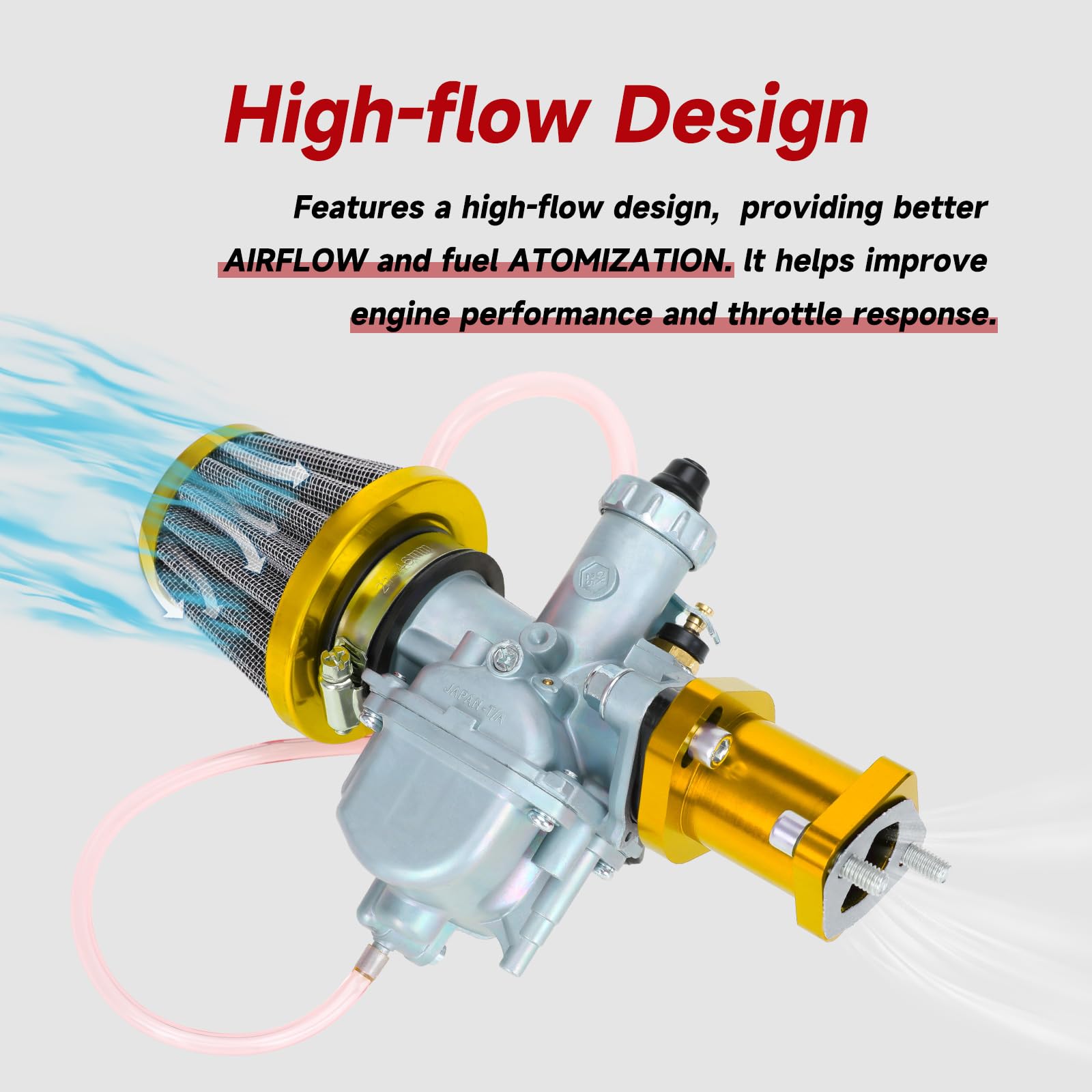 FVRITO VM22 Carburetor Carb Kit Twist Throttle Assembly for Predator 212cc 196cc Coleman CT200U CT200U-EX BT200X Mini Bike KT196