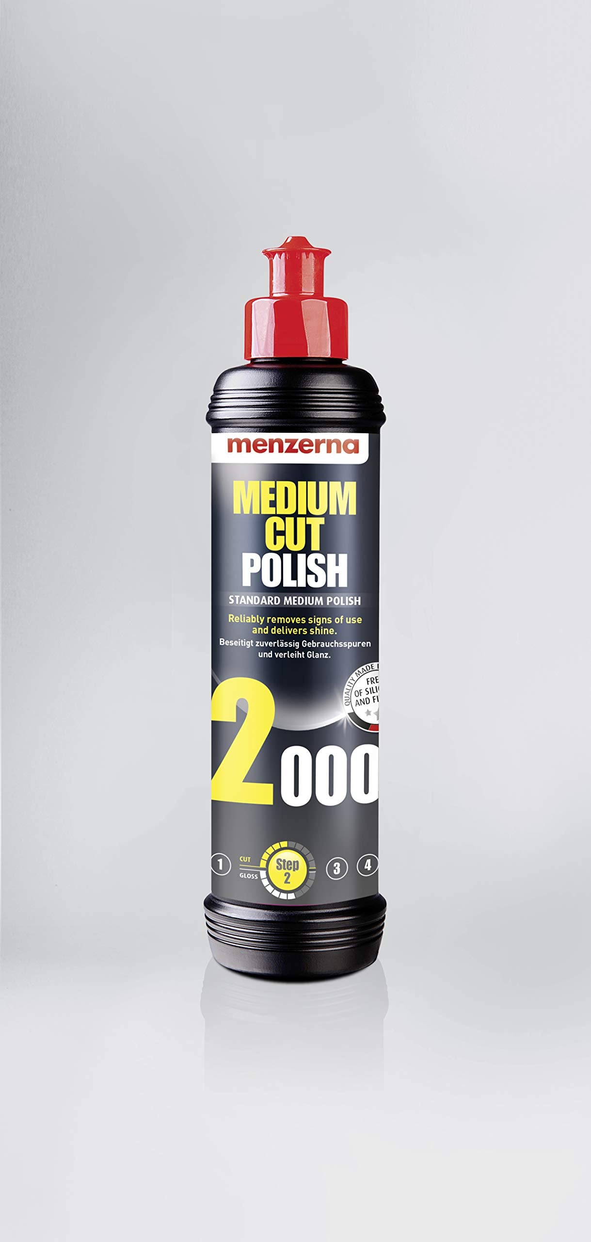 Menzerna Medium Cut Polish 2000 8 Fl Oz - The Classic Fine Abrasive Polish For The Removal Of Moderately Deep Scratches (Former Po91E &Po91L)