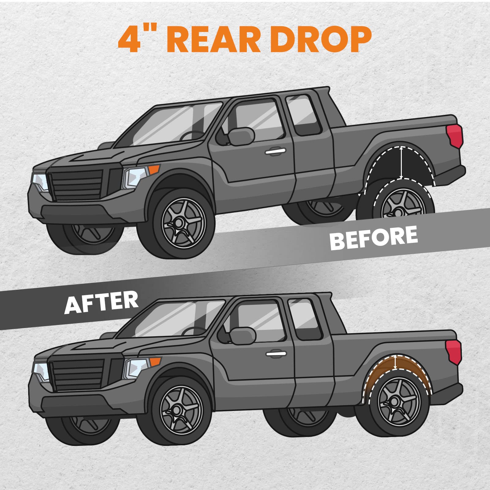 Tuningsworld 4' Lowering Spring Shackle And Hanger Kit For Chevy For Gmc C10 1973-1987 2Wd Rear Drop Kits