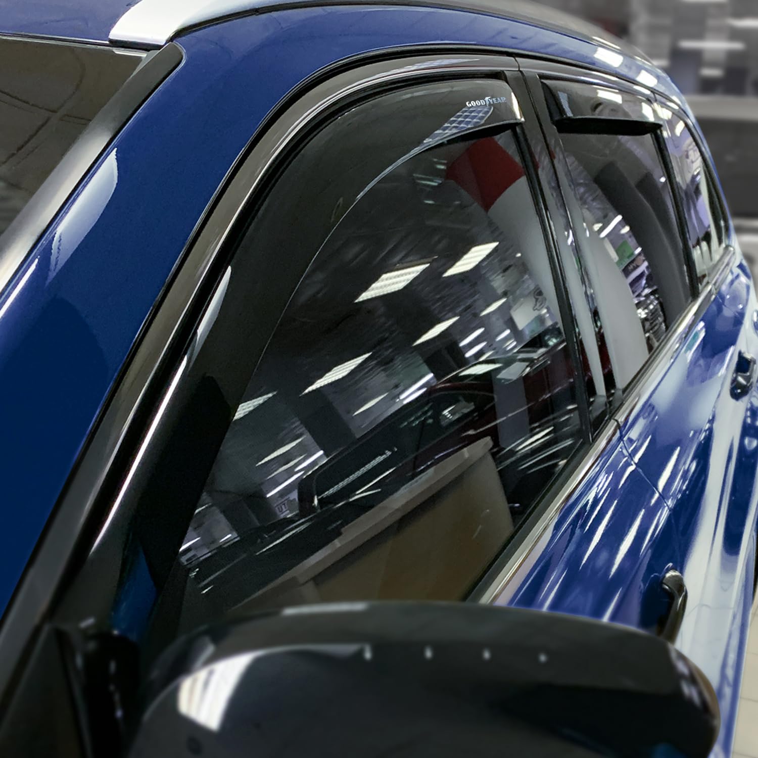 Goodyear Shatterproof in-Channel Window Deflectors for Toyota Highlander 2014-2019, Rain Guards, Window Visors for Cars, Vent De