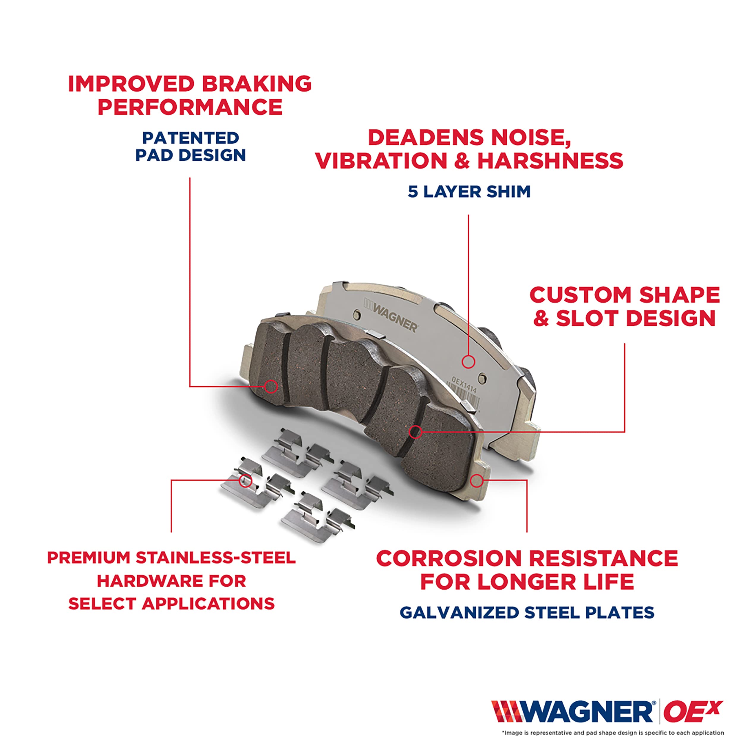 Wagner Brake Oex Oex1275 Disc Brake Pad Set Premium Ceramic