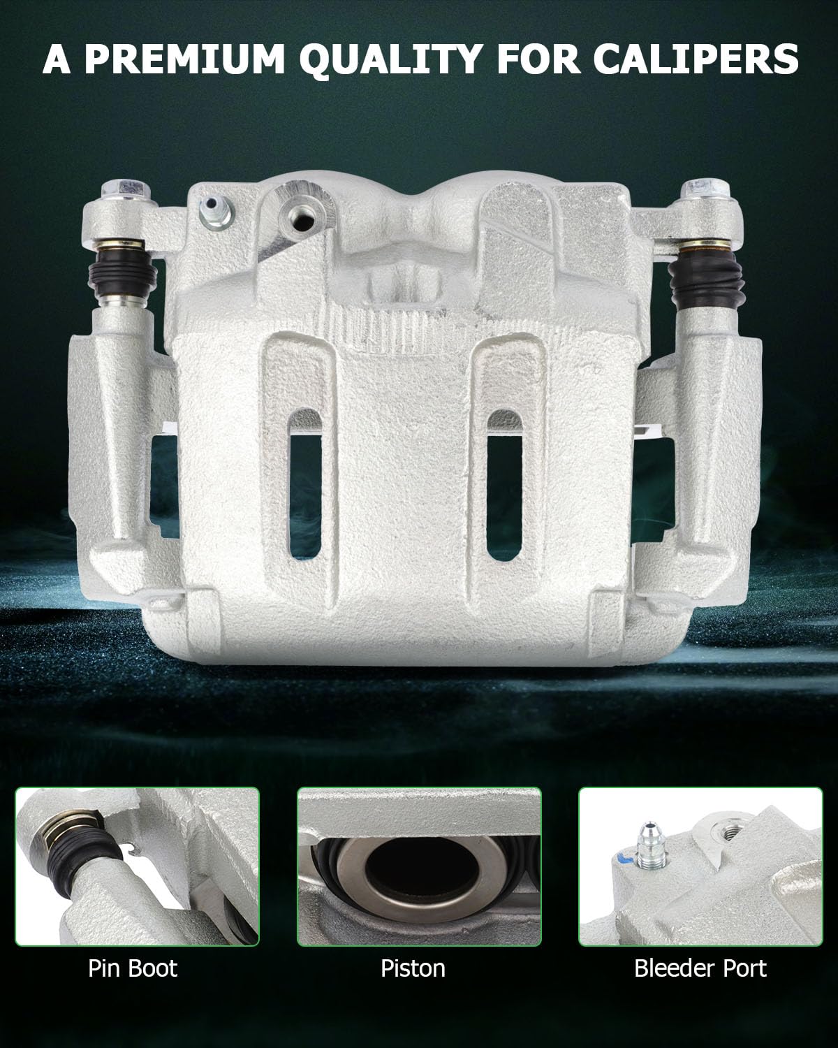 Scitoo Front Left Brake Caliper With Bracket 18-B5023 Compatible For Ford For F-250 Super Duty 2005-2012 For Ford For F-350 Supe