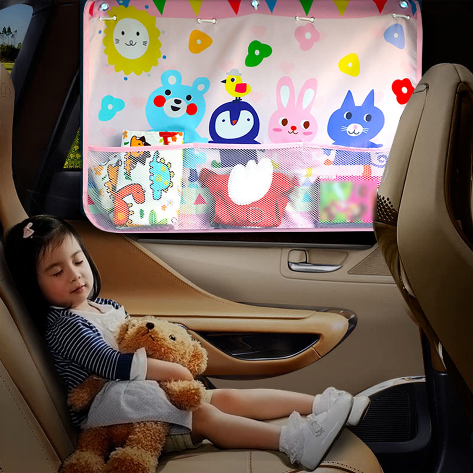 Car Sun Shade For Baby Kids Children 2 Pack Car Side Window Curtain Protector Protects From Sun Glare Heat Blocks Uv Rays Glare