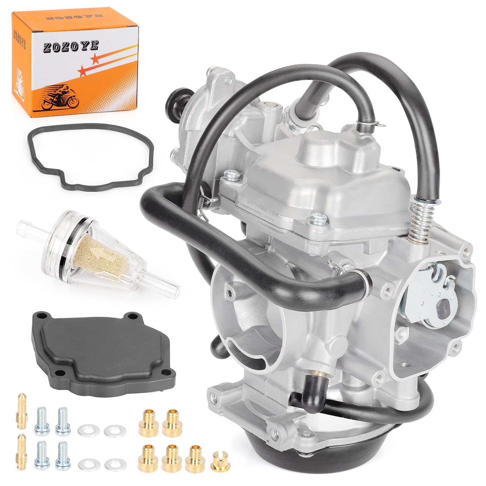 Carburetor Carb w/Diaphragm Cover for Arctic Cat 400 2x4/4x4 1998-2001 Bearcat 454 4x4 1998 500 4x4 1998-2000 (Exclude Auto Edit