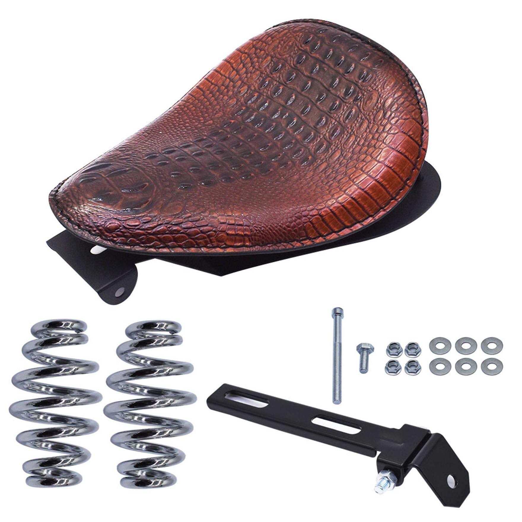 Motorcycle PU leather Solo Seat Spring w/Seat Base Black Replacement for Honda Shadow Spirit ACE VT 1100 750 Yamaha Kawasaki Suz