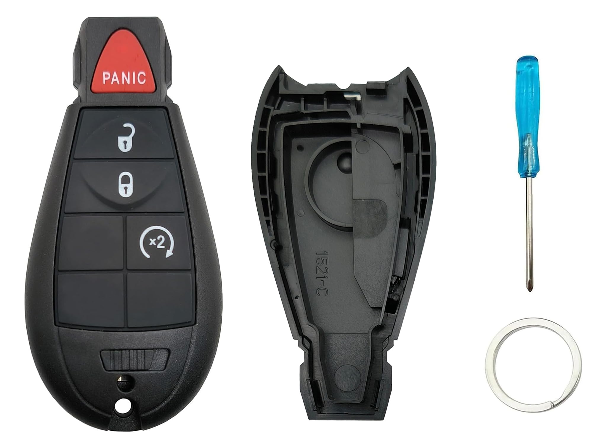 Key Fob Cover Case Shell fits for Dodge Ram 1500 2013 2014 2015 2016 2017 2018 2019 2020 2021 2500 3500 4500 5500 2013-2018 Pick