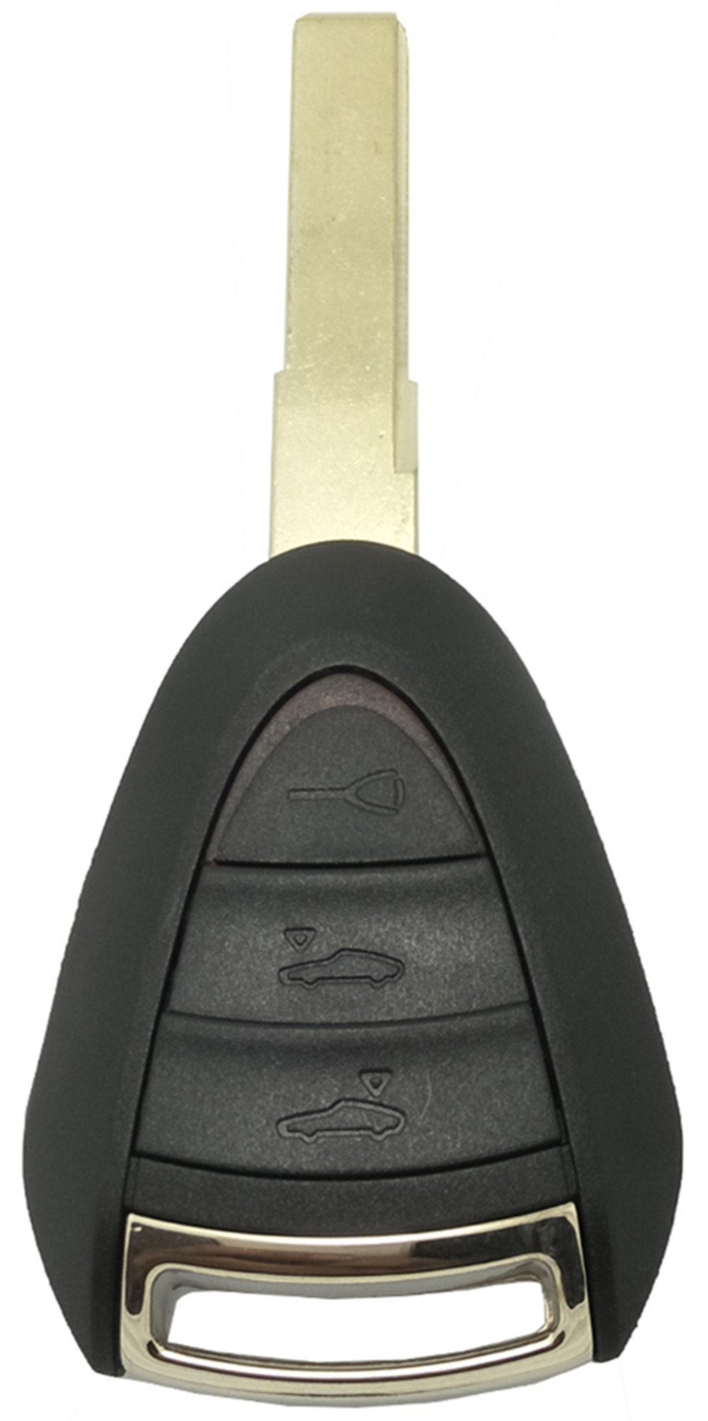 Replacement Keyless Entry Remote Car Key Fob Shell Case for Porsche Cayman 911 Boxster Carrera GT (Black)