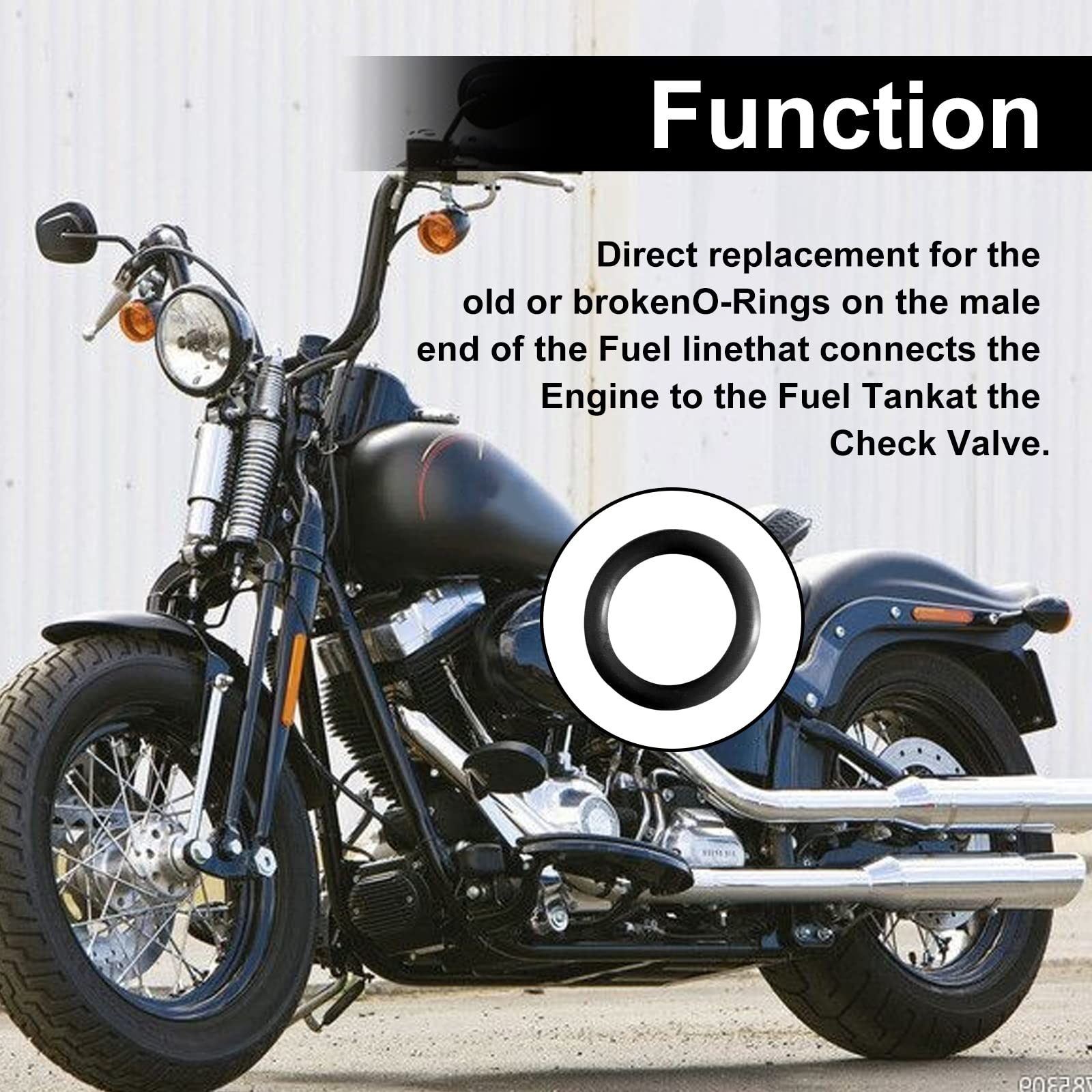 50Pcs Oil Drain Plug O-Ring, Nitrile Rubber O Ring Gasket Ring, Motorcycle Drain Plug O-Rings, Compatible With Harley Davidson Oil Drain Plug Oring(Black)